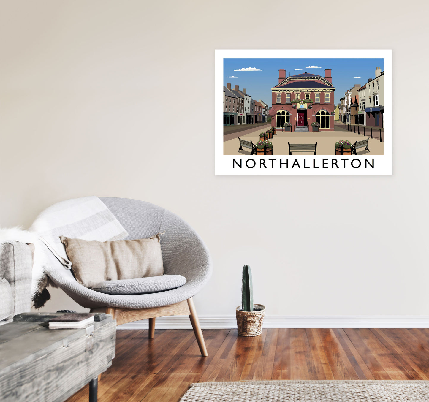 Northallerton Framed Digital Art Print by Richard O'Neill A1 Black Frame