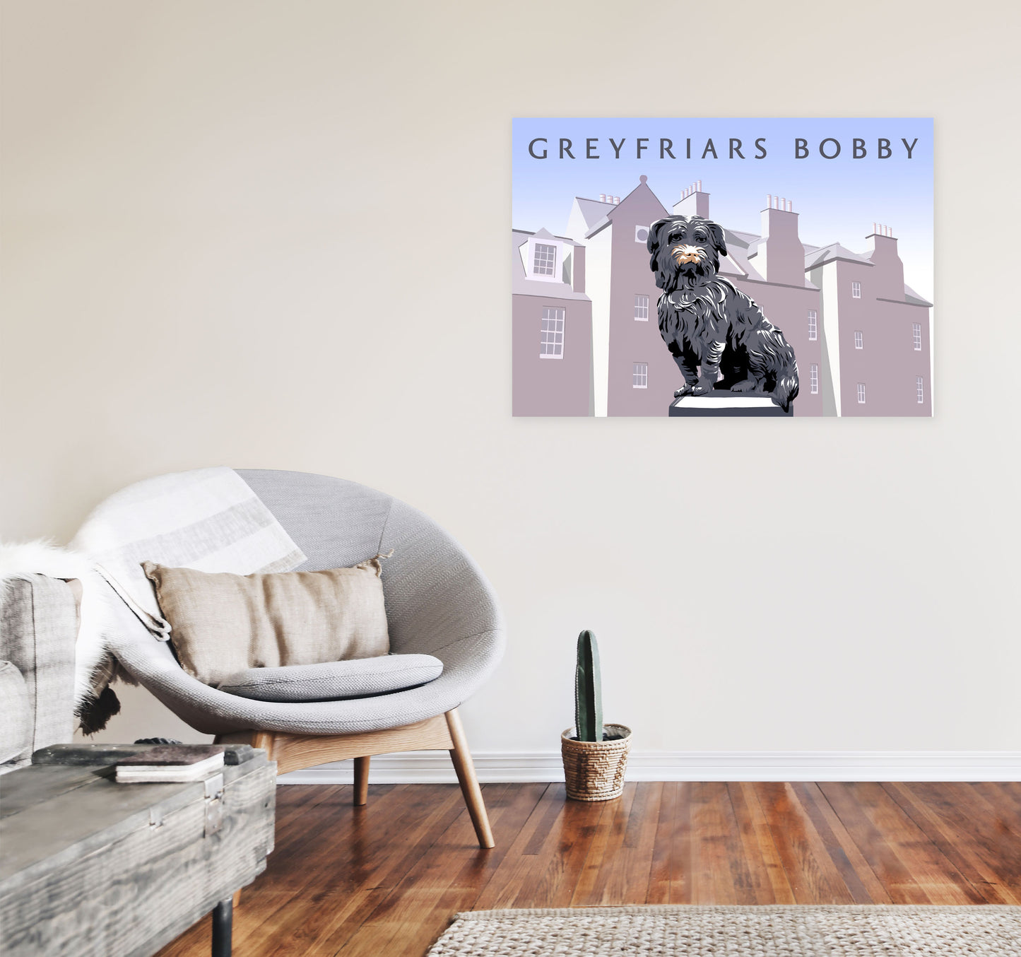 Greyfriars Bobby by Richard O'Neill A1 Black Frame