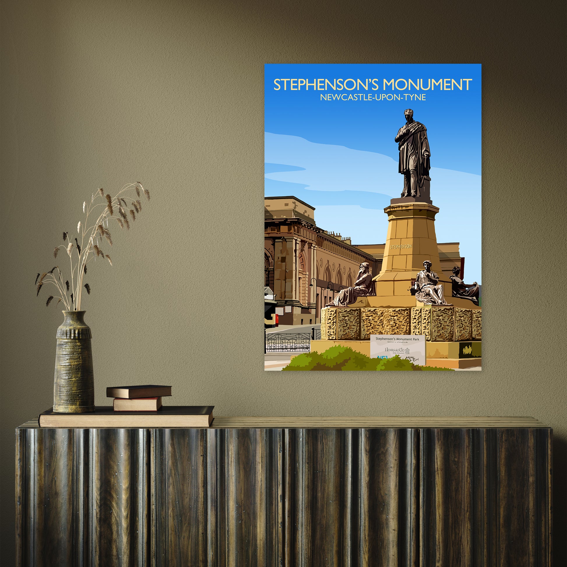 Stephenson's Monument by Richard O'Neill A1 Print Only