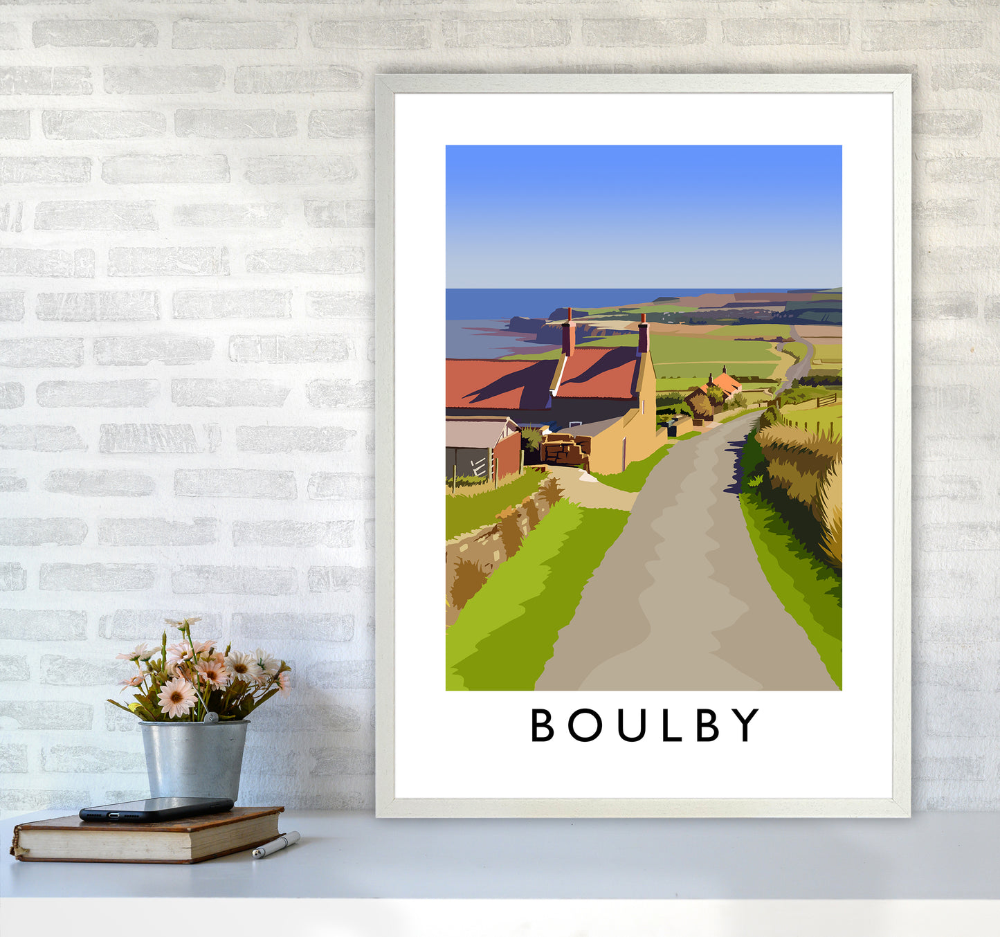 Boulby 2 Portrait Art Print by Richard O'Neill A1 Oak Frame