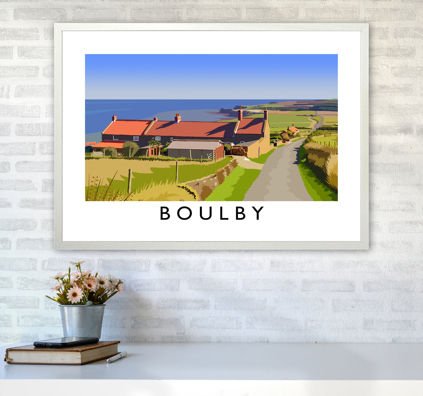 Boulby 2 Art Print by Richard O'Neill A1 Oak Frame