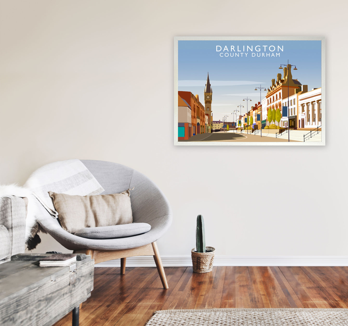 Darlington (Landscape) by Richard O'Neill A1 Oak Frame
