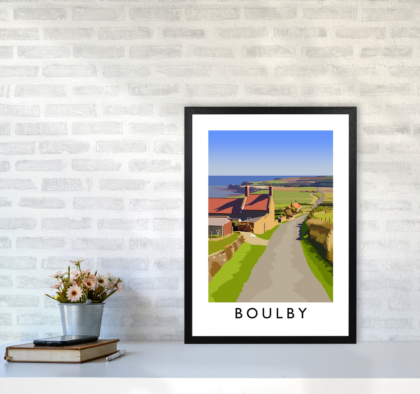 Boulby 2 Portrait Art Print by Richard O'Neill A2 White Frame