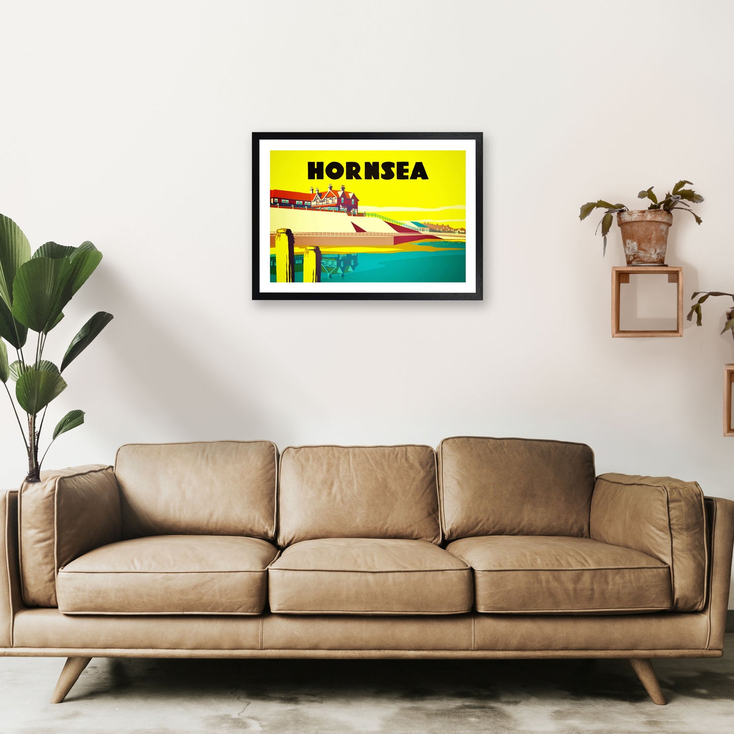 Hornsea 2 Travel Art Print by Richard O'Neill A2 White Frame