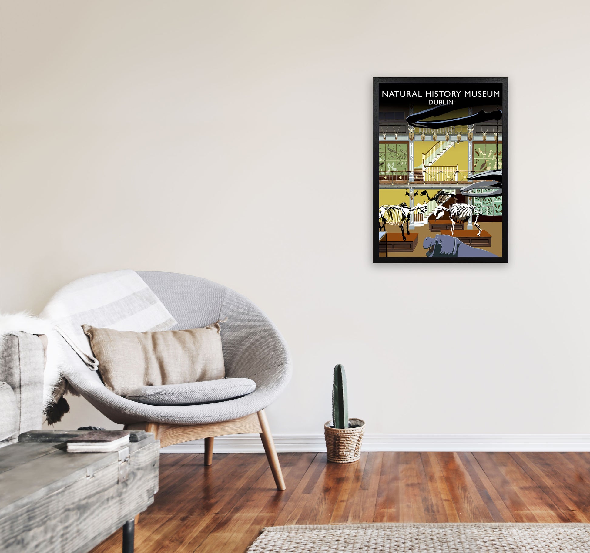 Natural History Musuem by Richard O'Neill A2 White Frame