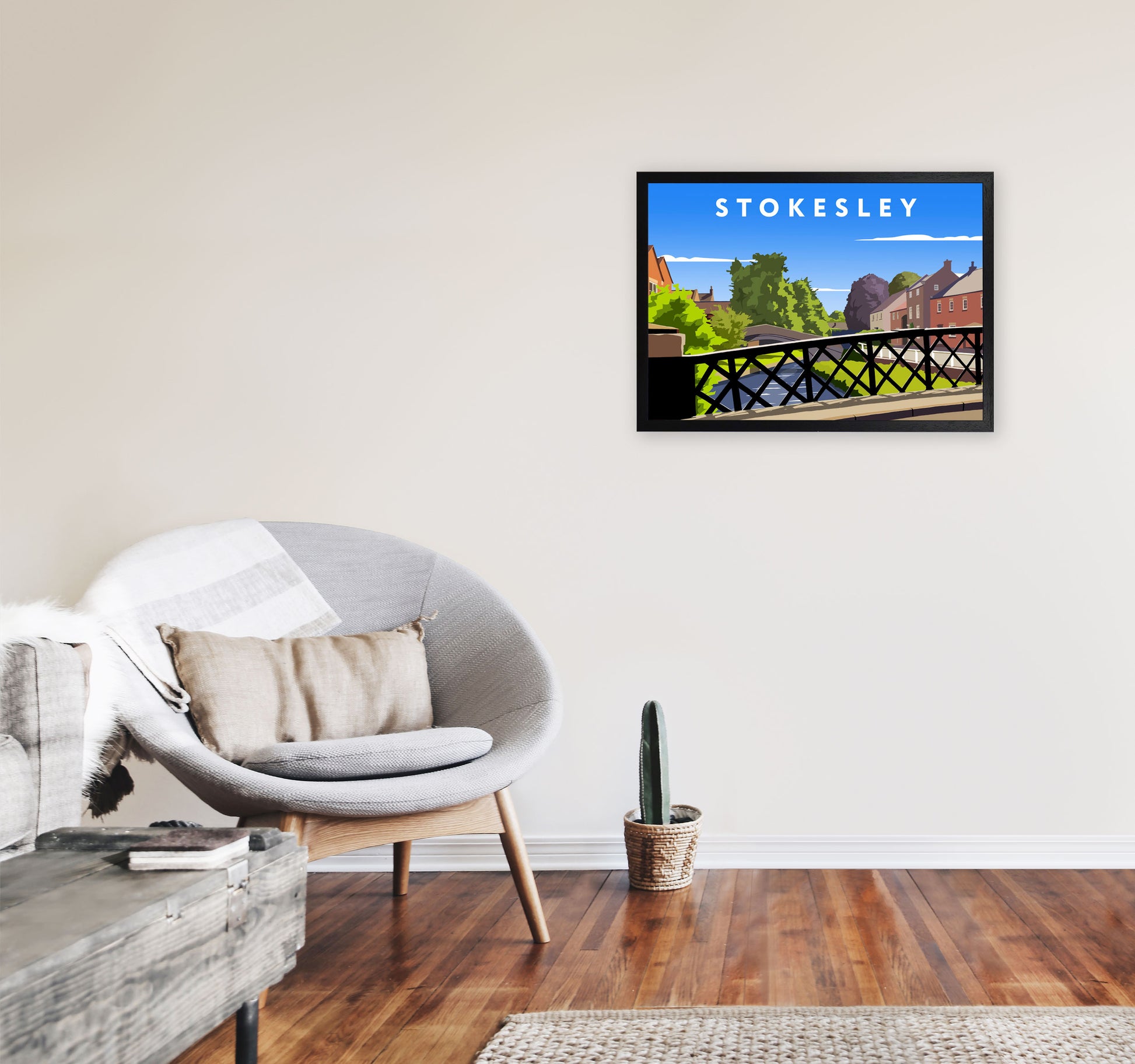 Stokesley3 by Richard O'Neill A2 White Frame