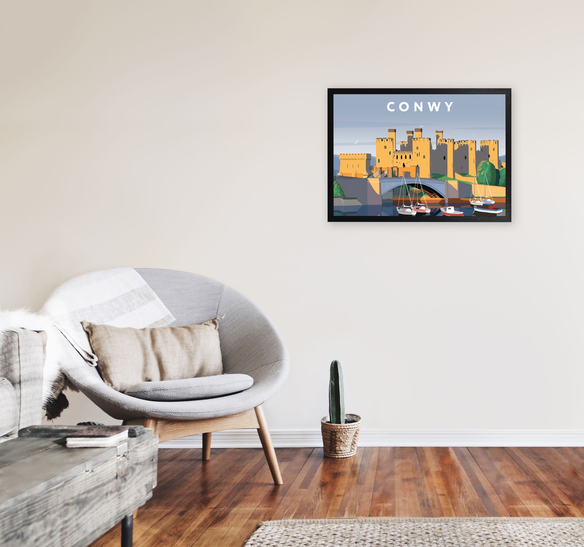 Conwy by Richard O'Neill A2 White Frame