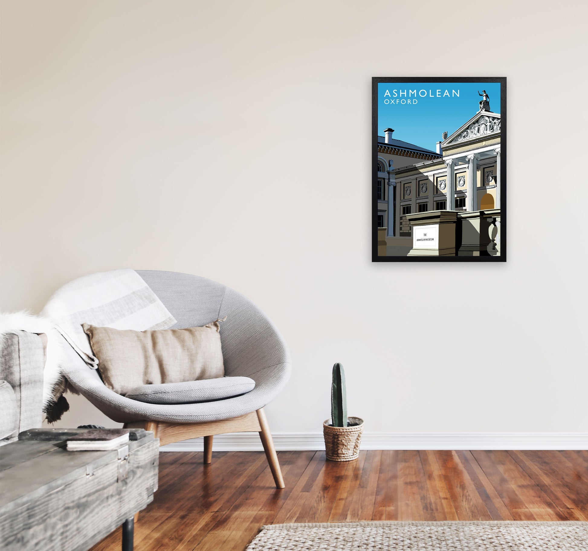 Ashmolean Portrait by Richard O'Neill A2 White Frame