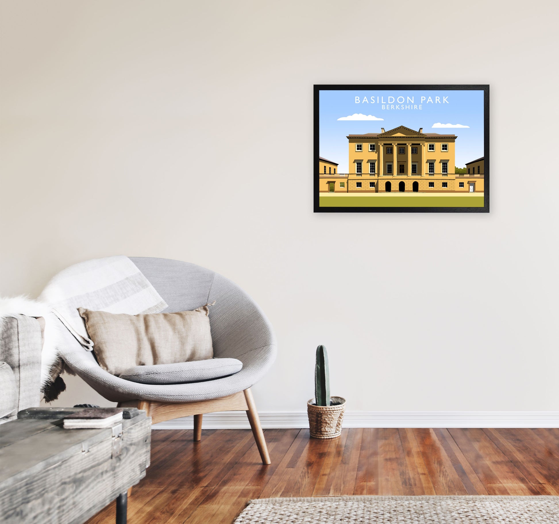 Basildon Park by Richard O'Neill A2 White Frame