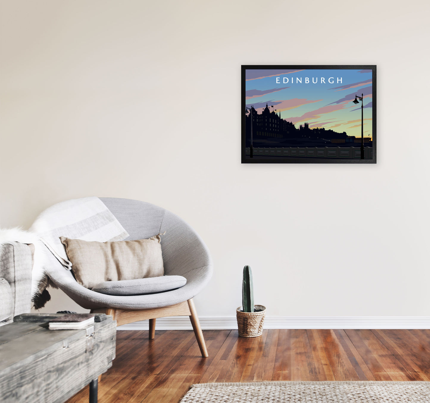 Edinburgh 2 by Richard O'Neill A2 White Frame