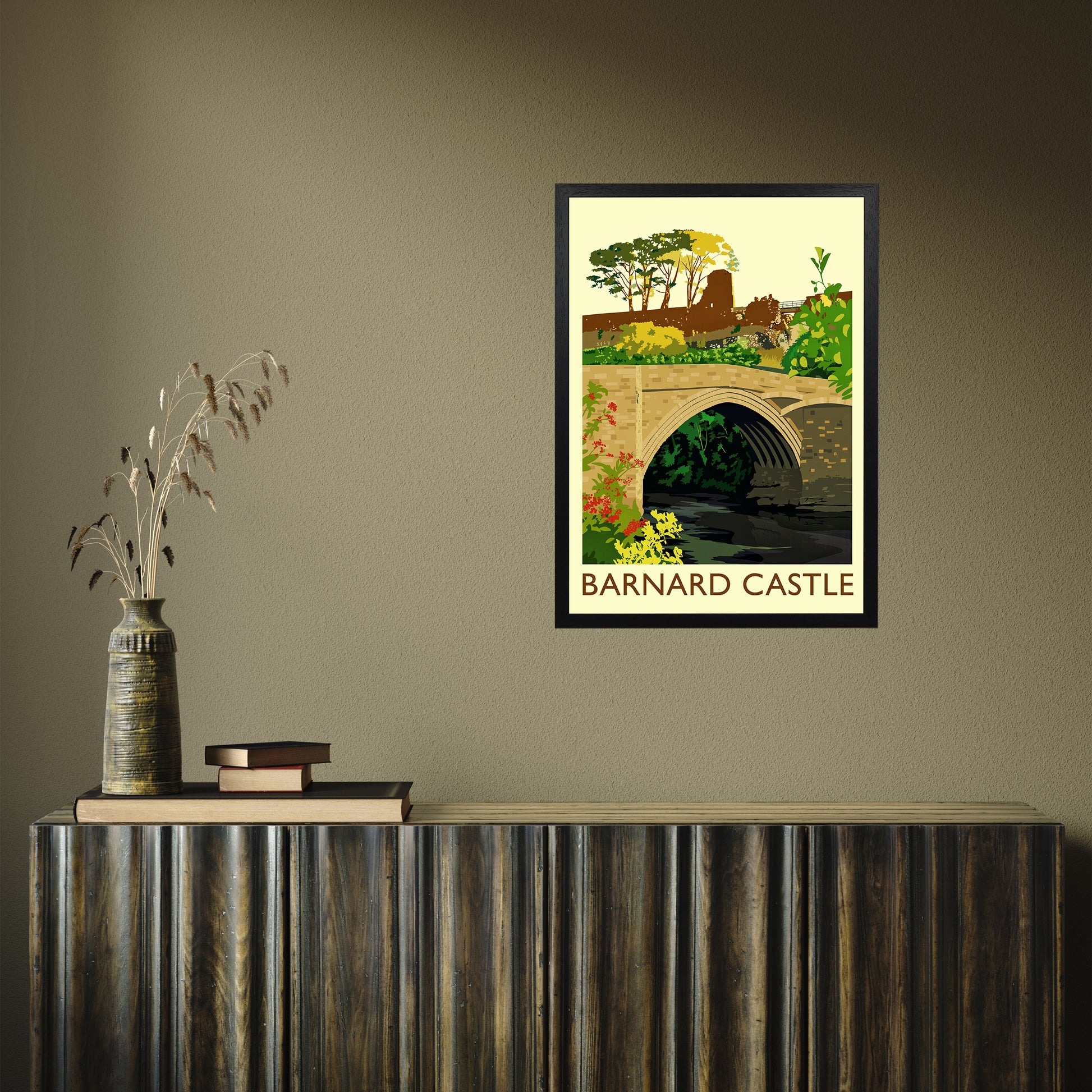 Barnard Castle 4 by Richard O'Neill A2 Black Frame