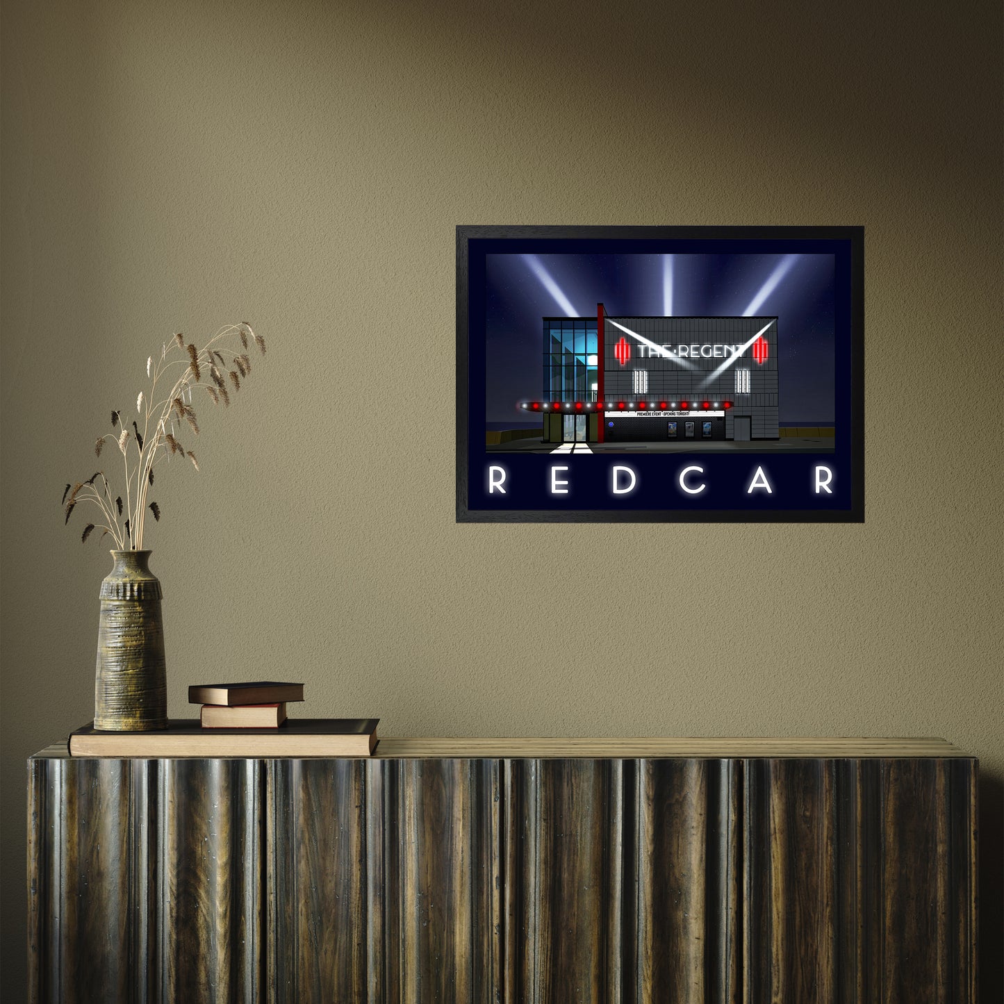 Redcar Regent by Richard O'Neill A2 Black Frame