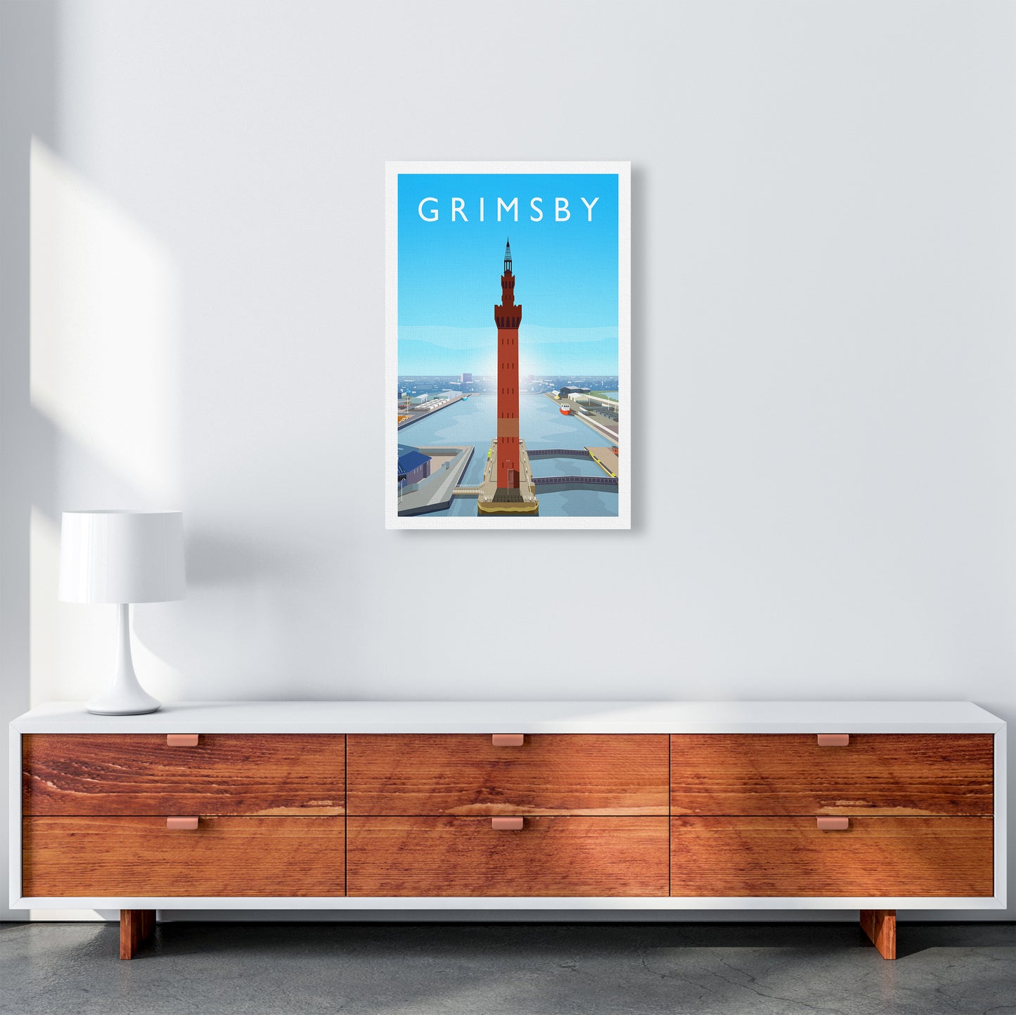 Grimsby Portrait Art Print by Richard O'Neill A2 Canvas