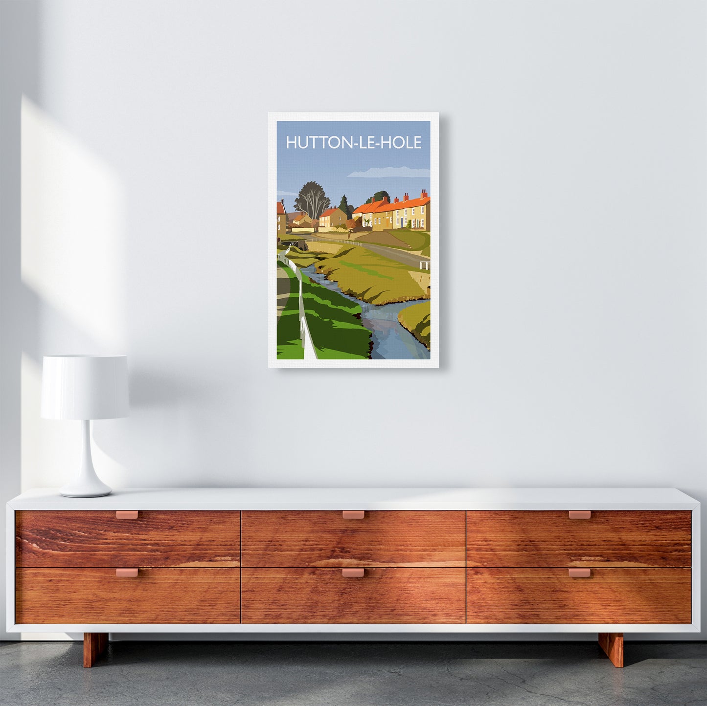 Hutton-Le-Hole Portrait Art Print by Richard O'Neill A2 Canvas