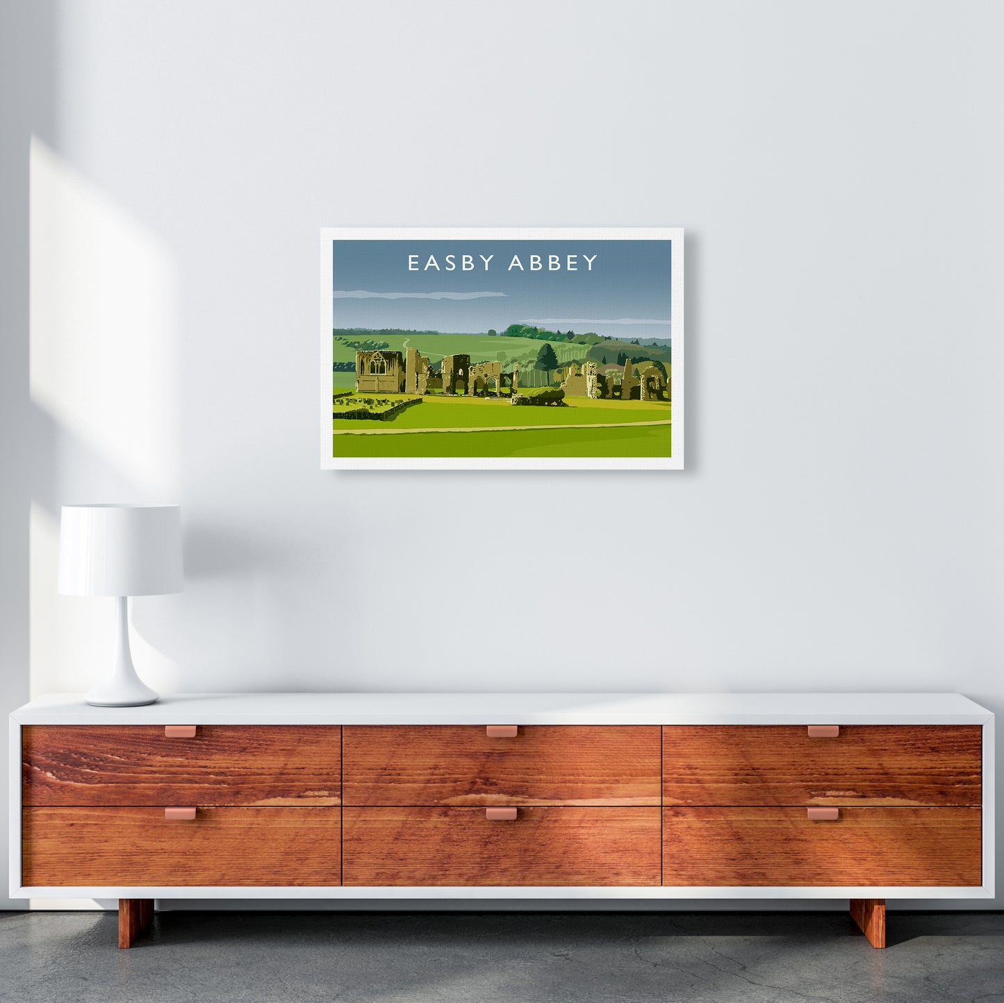 Easby Abbey Art Print by Richard O'Neill A2 Canvas