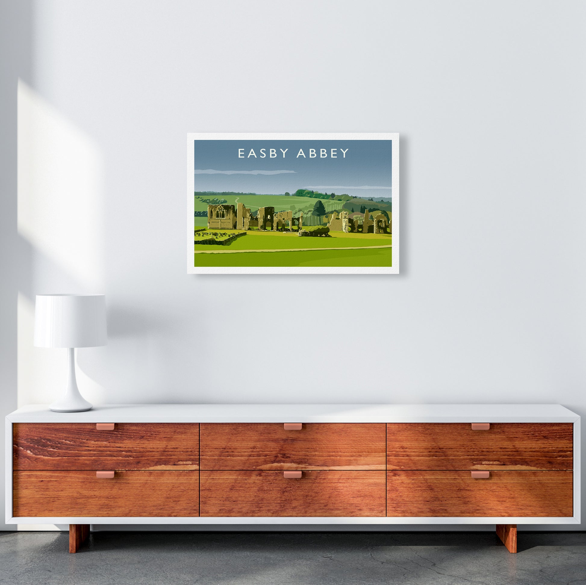 Easby Abbey Art Print by Richard O'Neill A2 Canvas