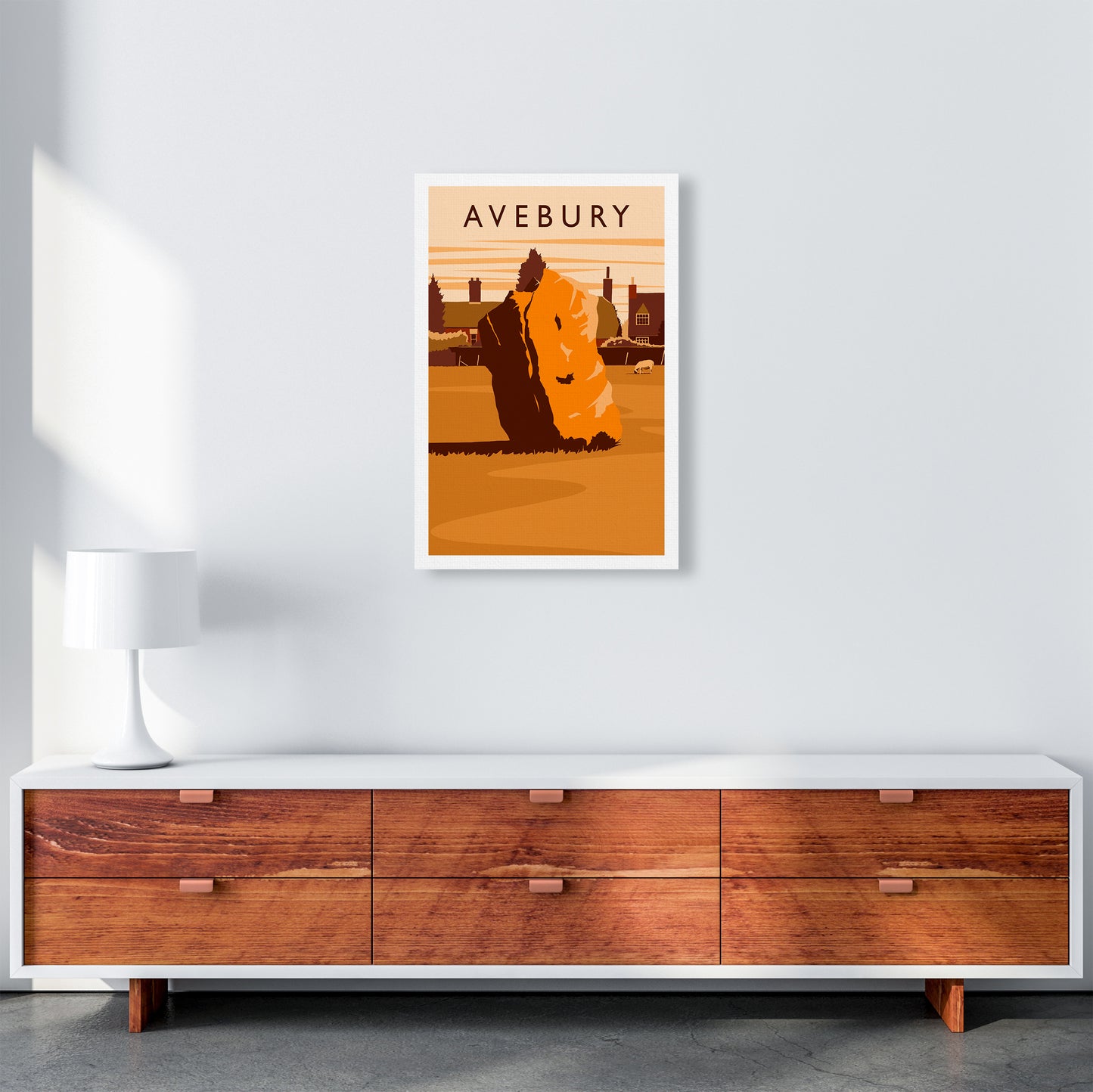 Avebury portrait Travel Art Print by Richard O'Neill A2 Canvas