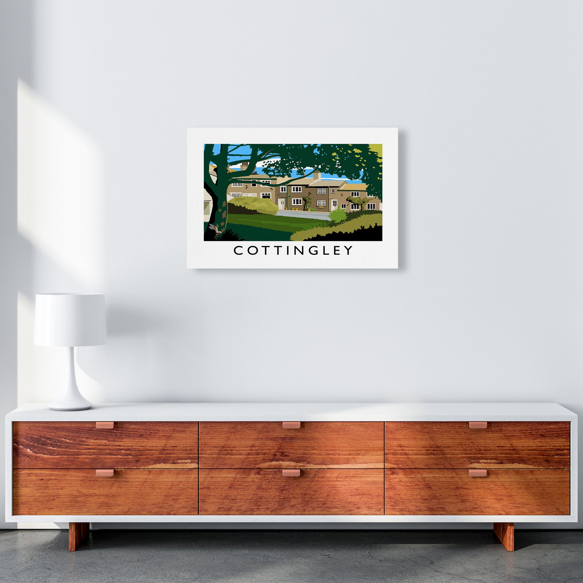 Cottingley Travel Art Print by Richard O'Neill A2 Canvas