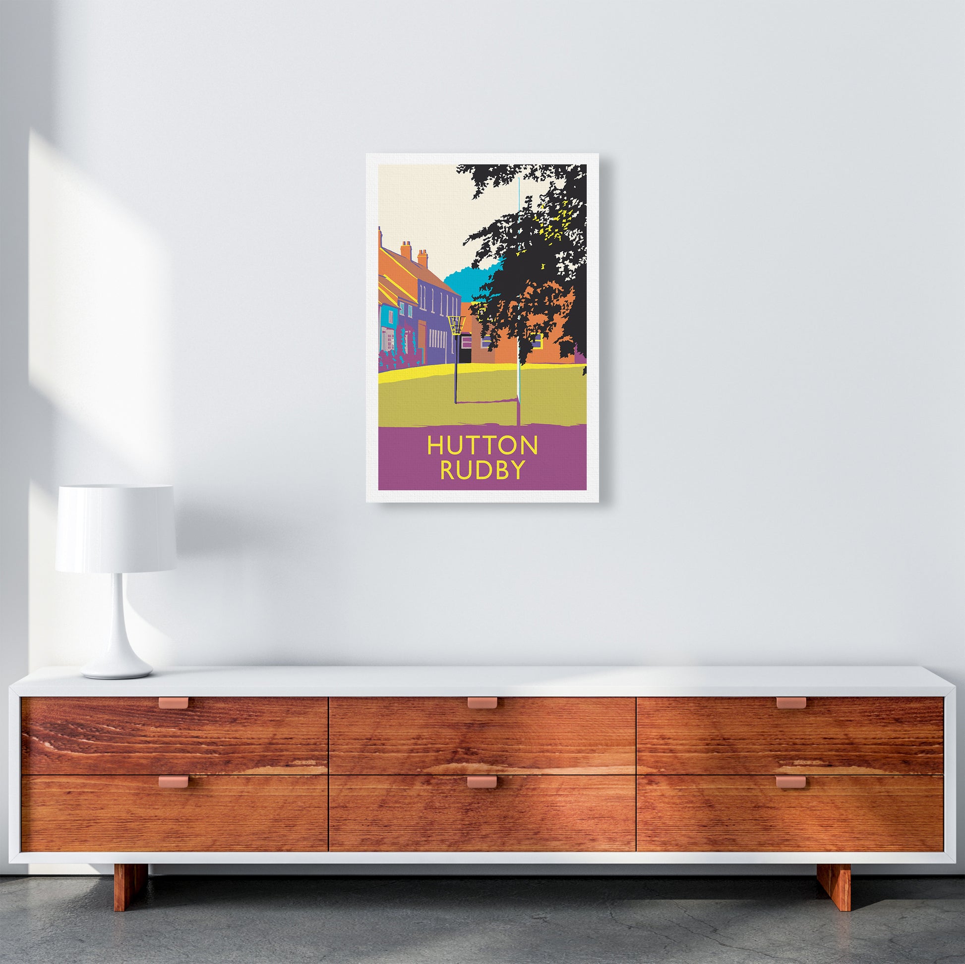 Hutton Rudby portrait Travel Art Print by Richard O'Neill A2 Canvas