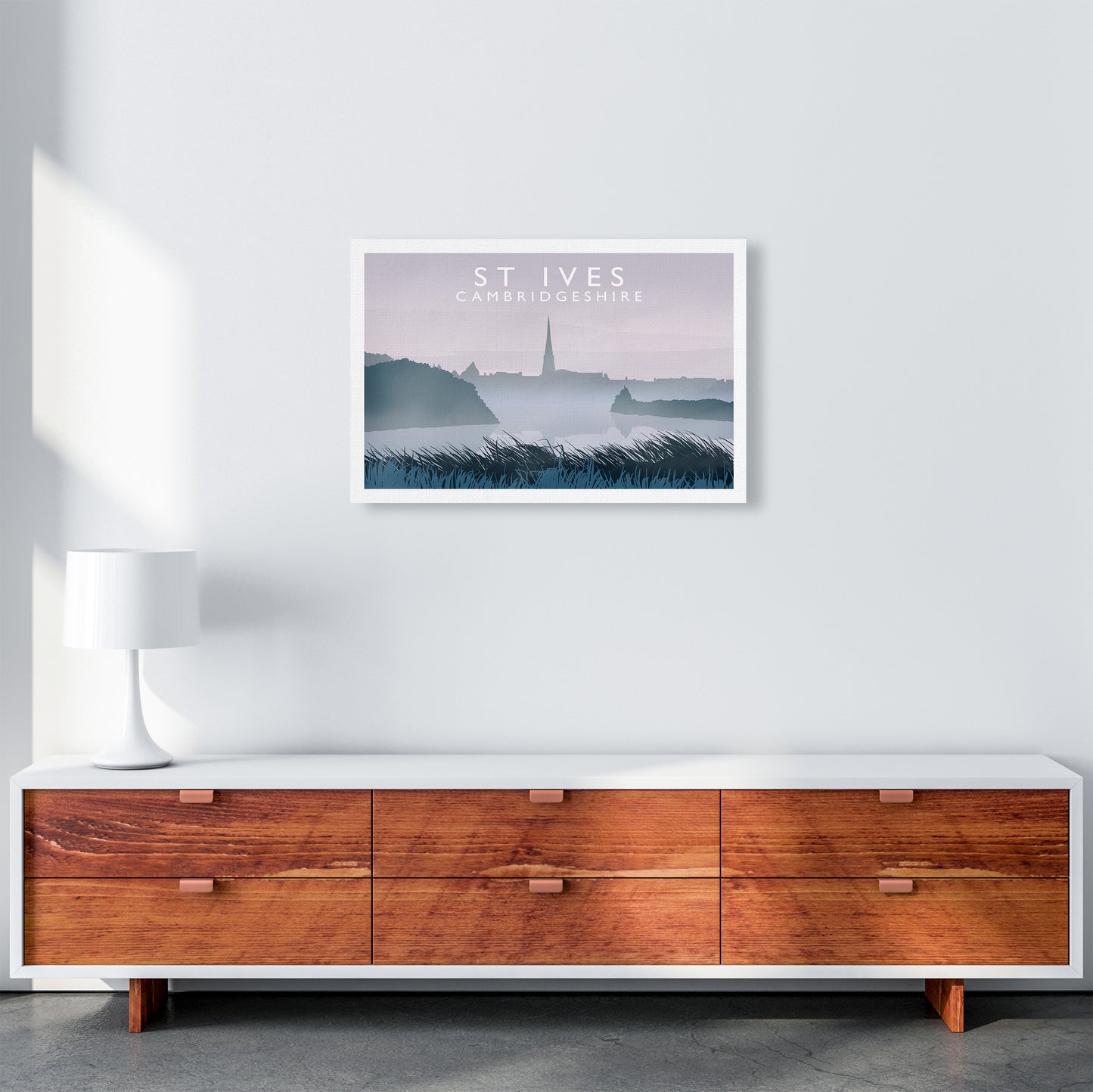 St Ives Travel Art Print by Richard O'Neill A2 Canvas