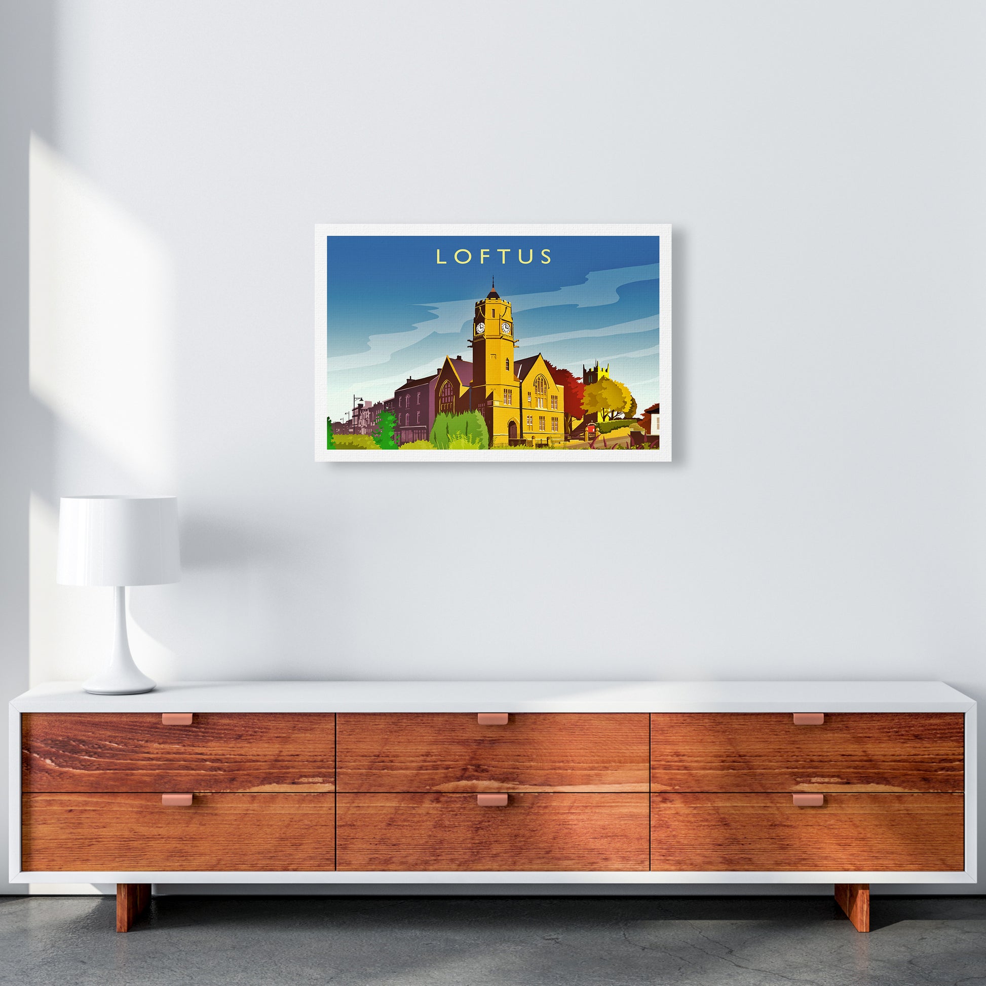 Loftus 2 Travel Art Print by Richard O'Neill A2 Canvas