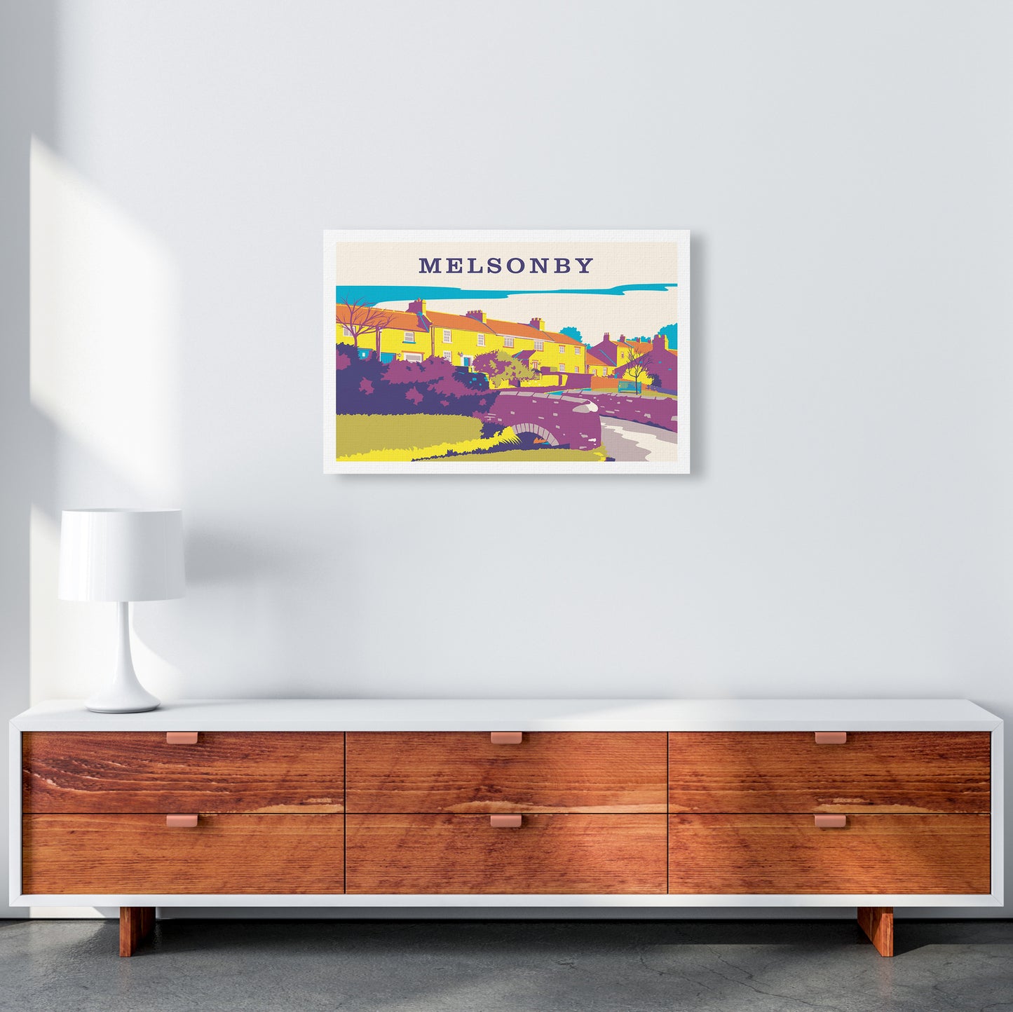 Melsonby Travel Art Print by Richard O'Neill A2 Canvas
