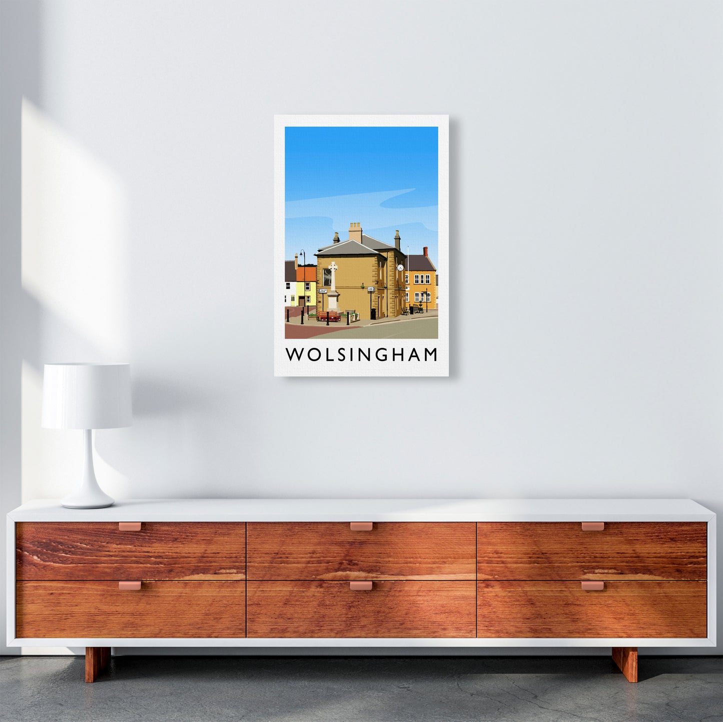 Wolsingham 2 portrait Travel Art Print by Richard O'Neill A2 Canvas