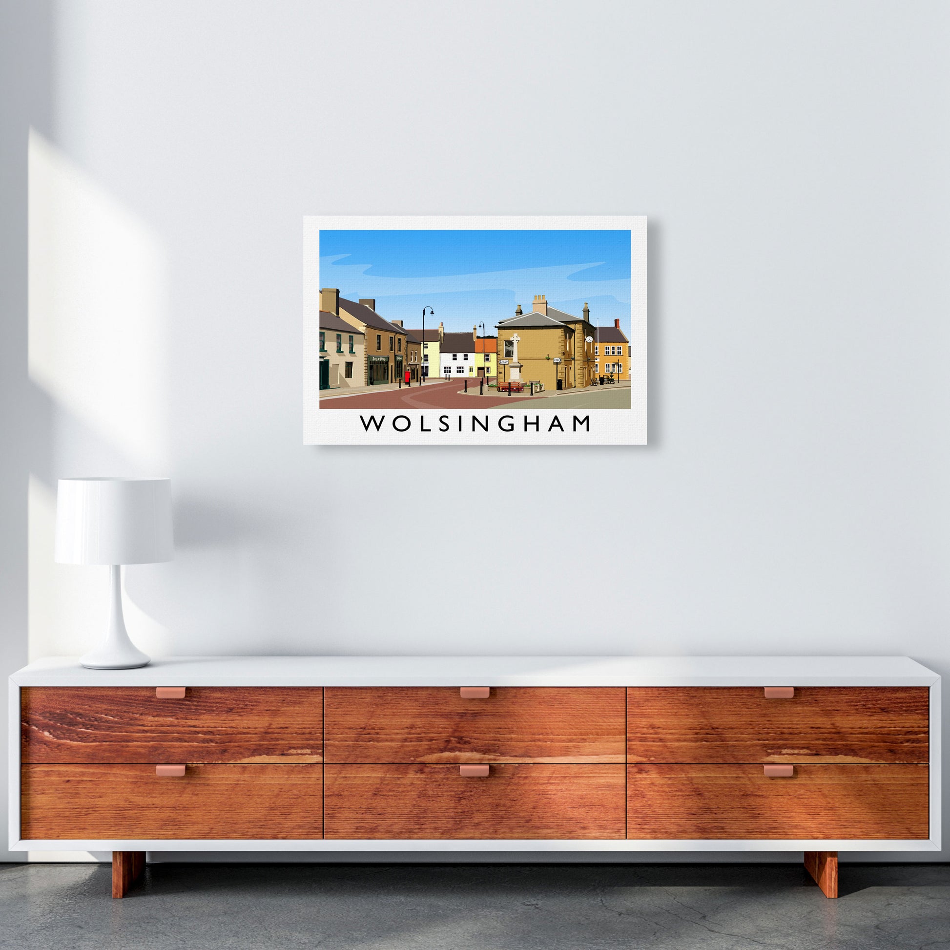 Wolsingham 2 Travel Art Print by Richard O'Neill A2 Canvas