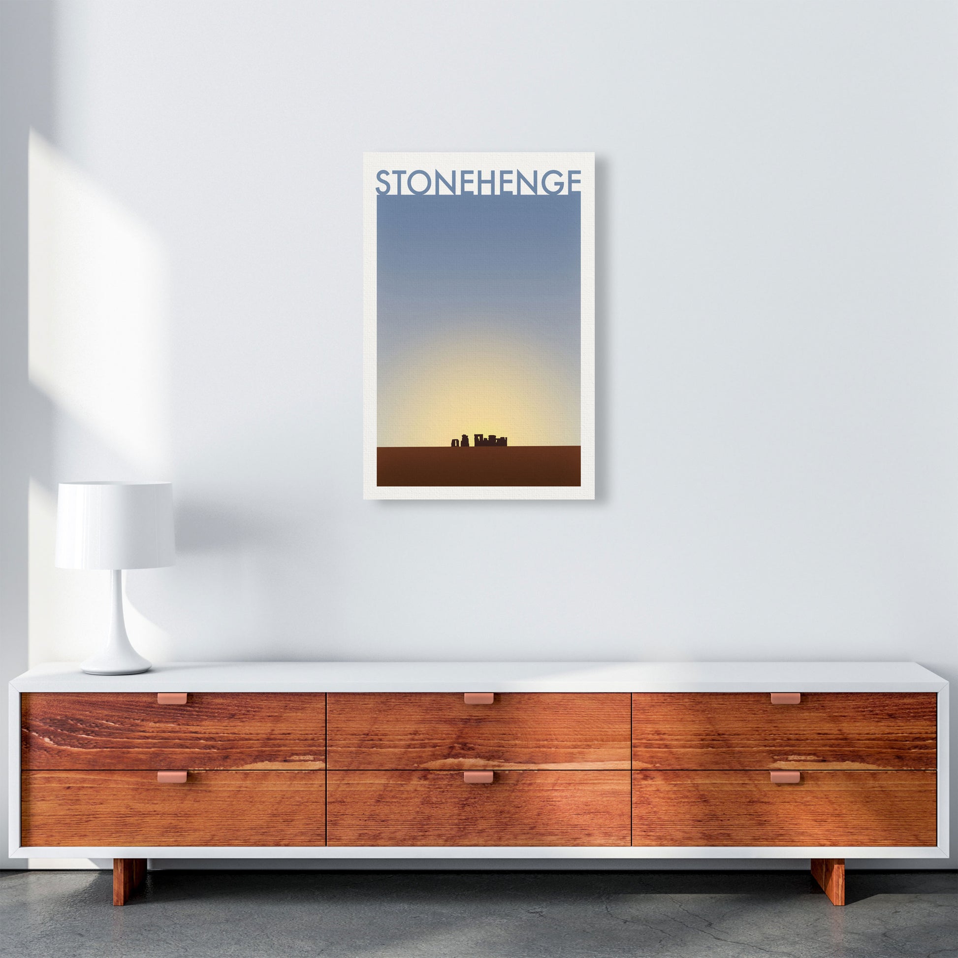 Stonehenge 2 (Day) Travel Art Print by Richard O'Neill A2 Canvas