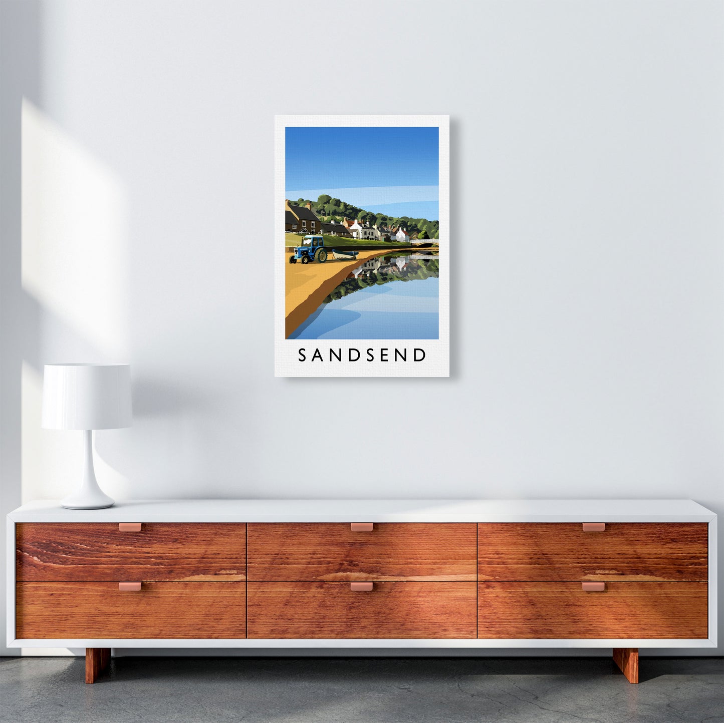 Sandsend 5 Portrait Travel Art Print by Richard O'Neill A2 Canvas