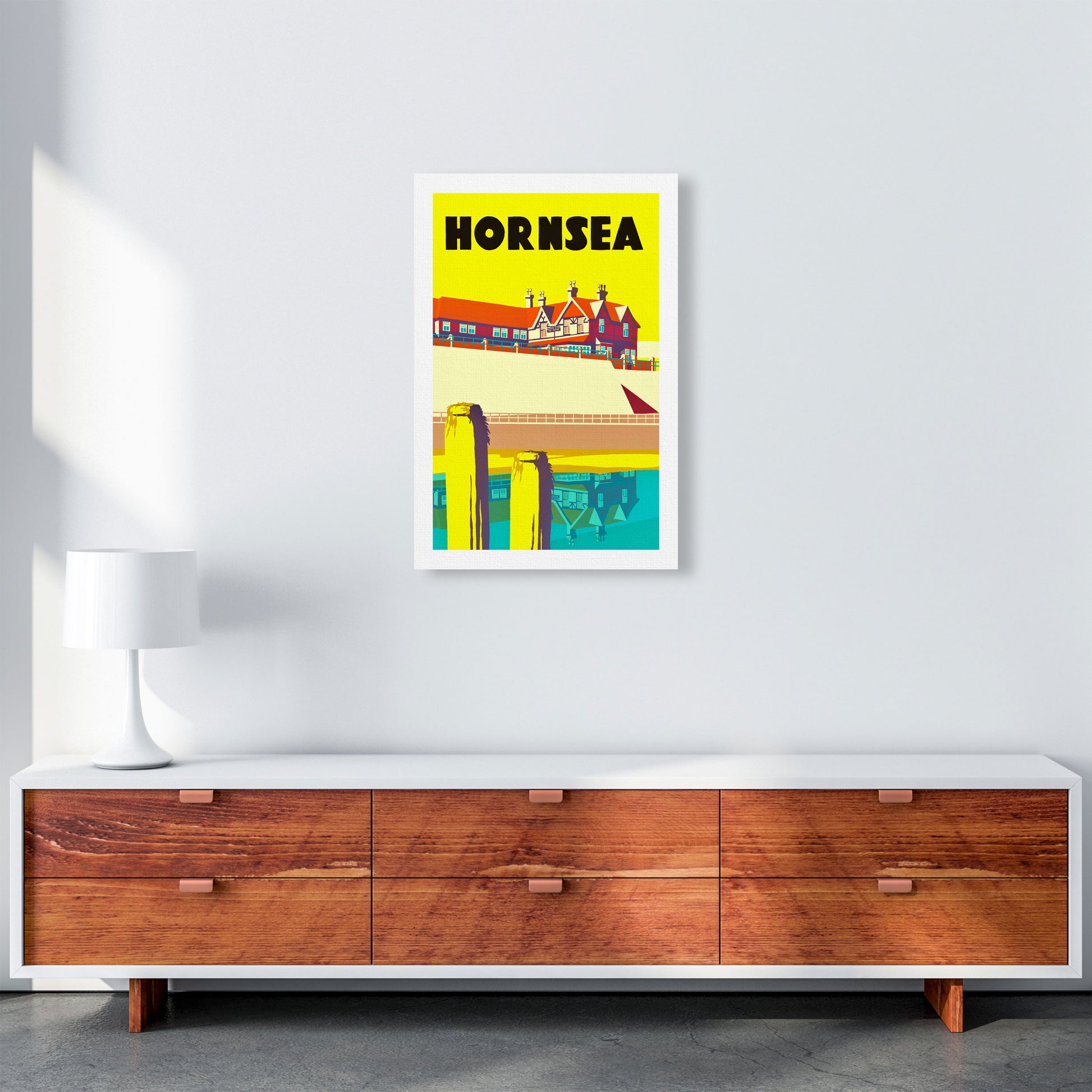 Hornsea 2 Portrait Travel Art Print by Richard O'Neill A2 Canvas
