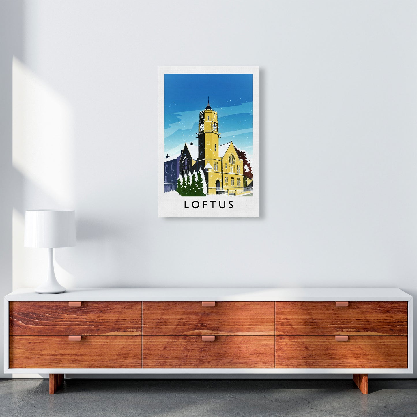 Loftis (Snow) Portrait Travel Art Print by Richard O'Neill A2 Canvas