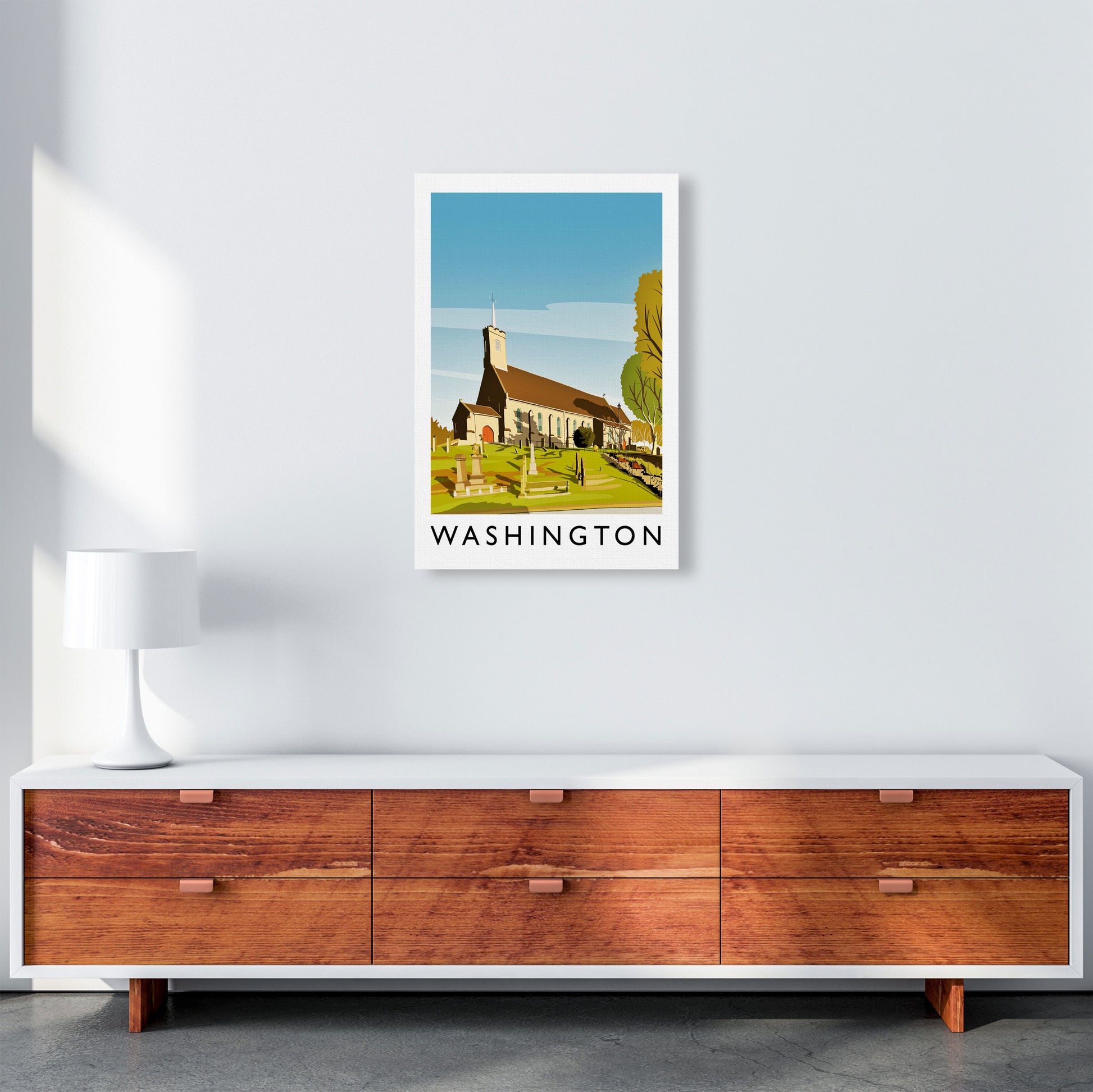 Washington Portrait Travel Art Print by Richard O'Neill A2 Canvas