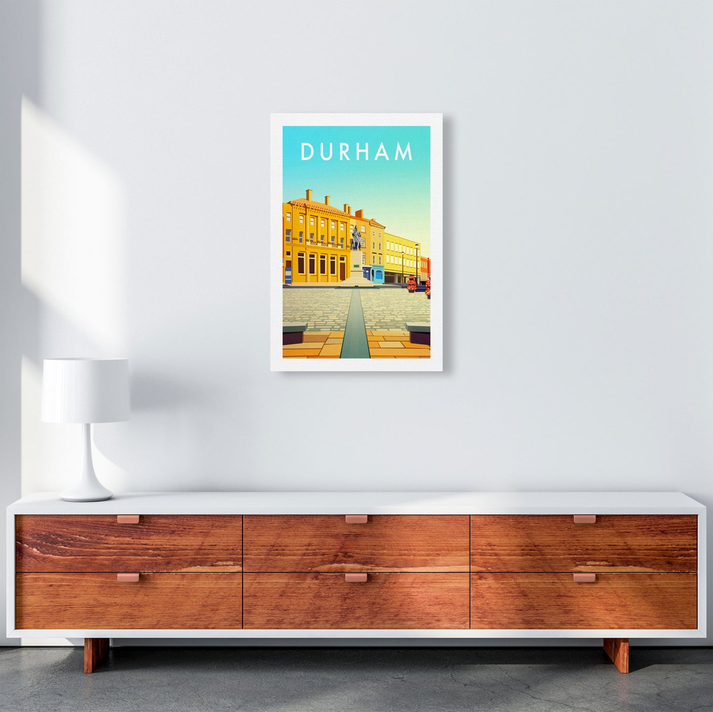 Durham 2 Portrait Travel Art Print by Richard O'Neill A2 Canvas