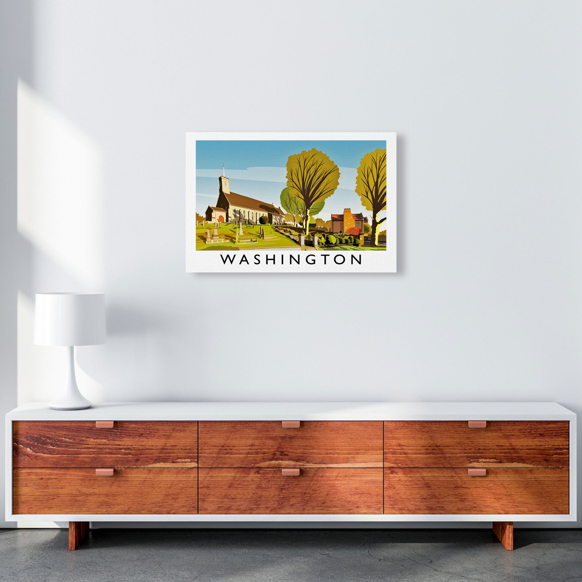 Washington Travel Art Print by Richard O'Neill A2 Canvas