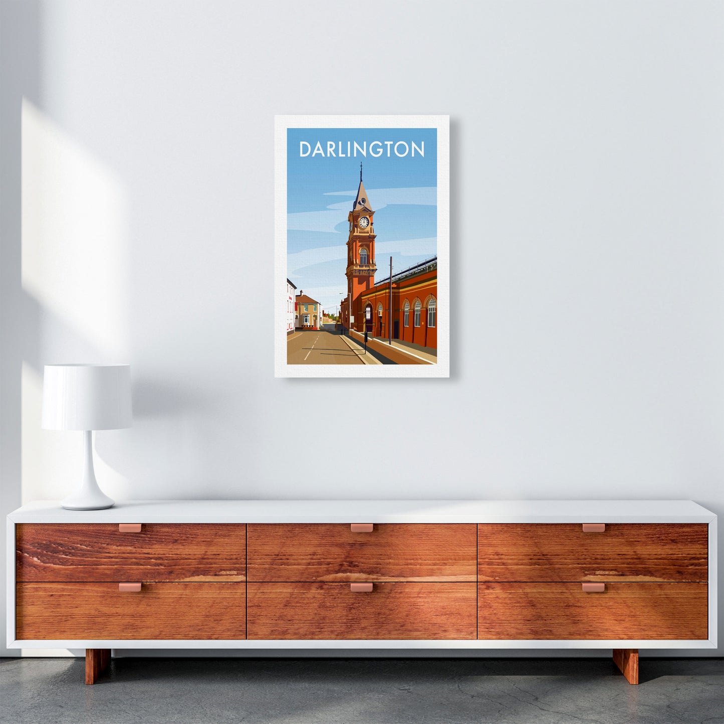 Darlington 3 Travel Art Print by Richard O'Neill A2 Canvas