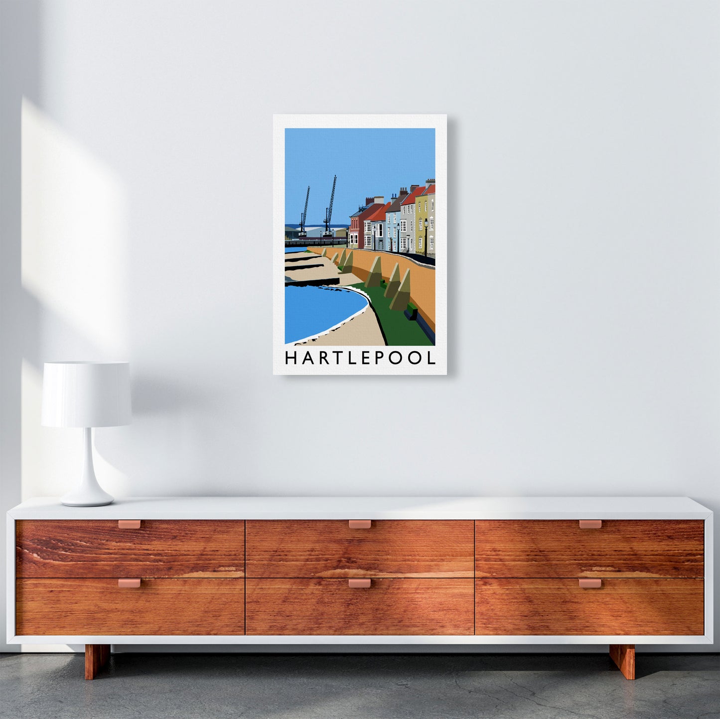 Hartlepool Framed Digital Art Print by Richard O'Neill A2 Canvas
