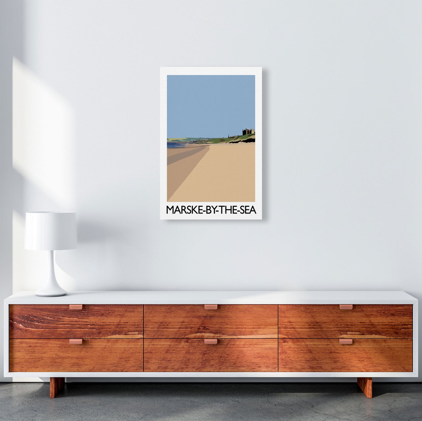 Marske-By-the-Sea Art Print by Richard O'Neill A2 Canvas