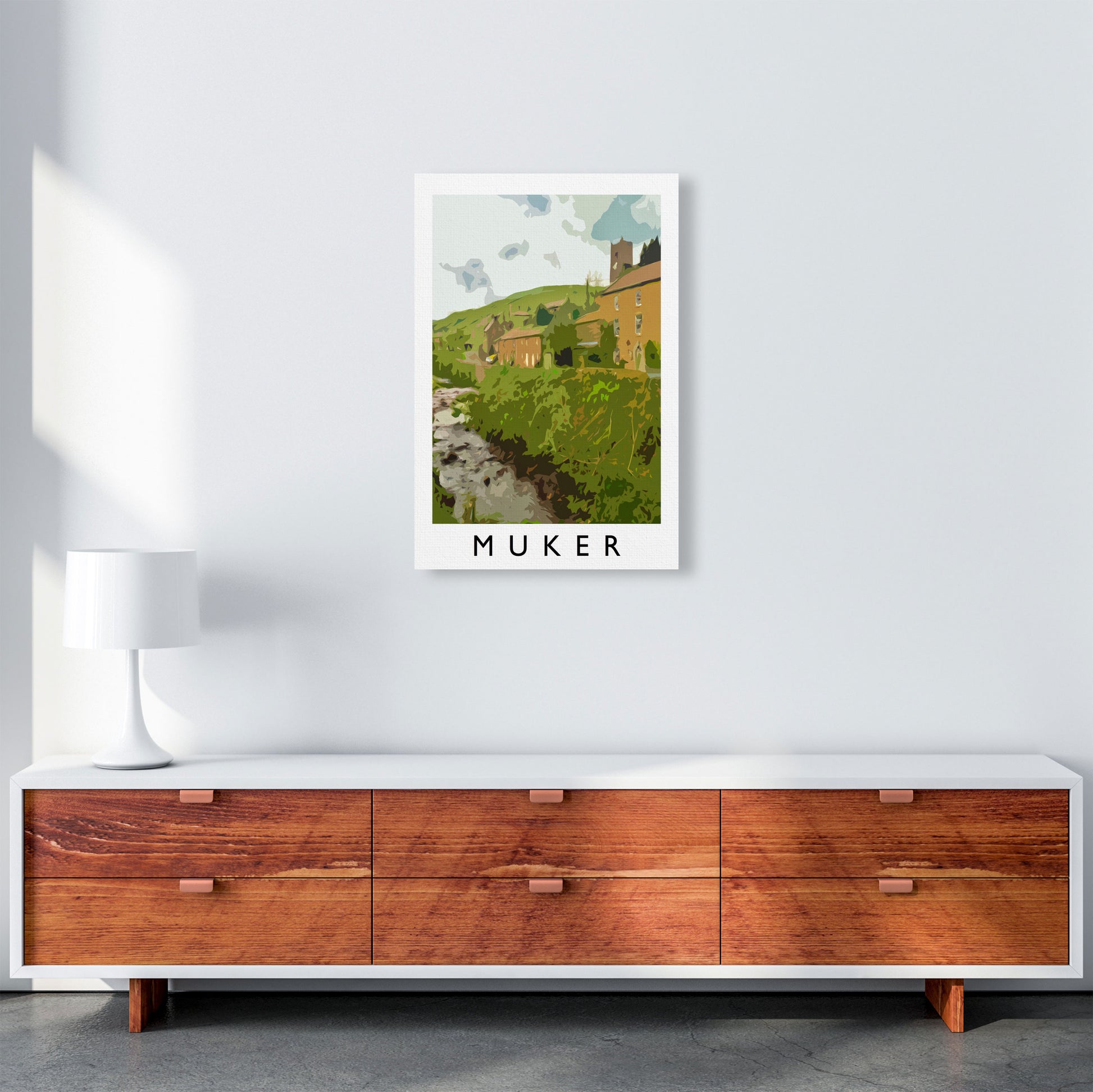 Muker Art Print by Richard O'Neill A2 Canvas
