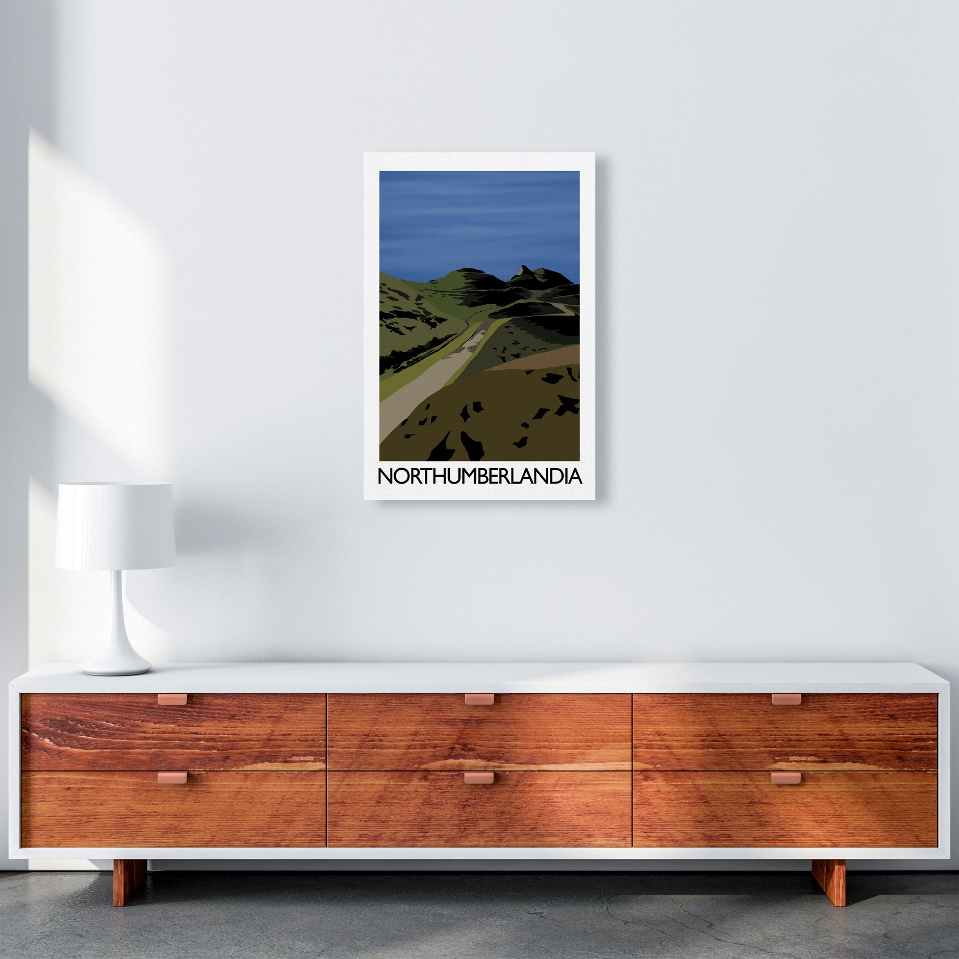 Northumberlandia Art Print by Richard O'Neill A2 Canvas