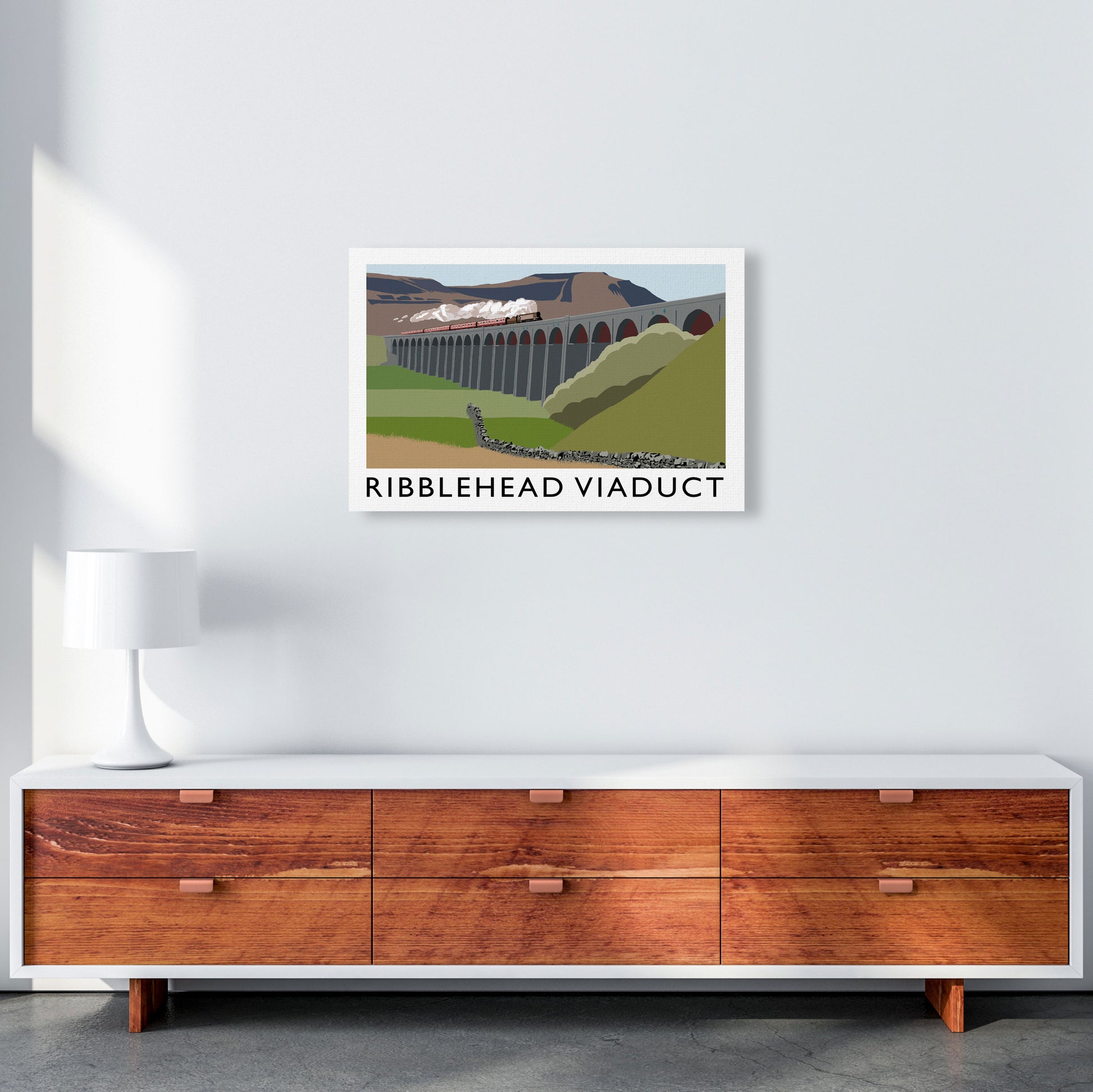 Ribblehead Viaduct Art Print by Richard O'Neill A2 Canvas