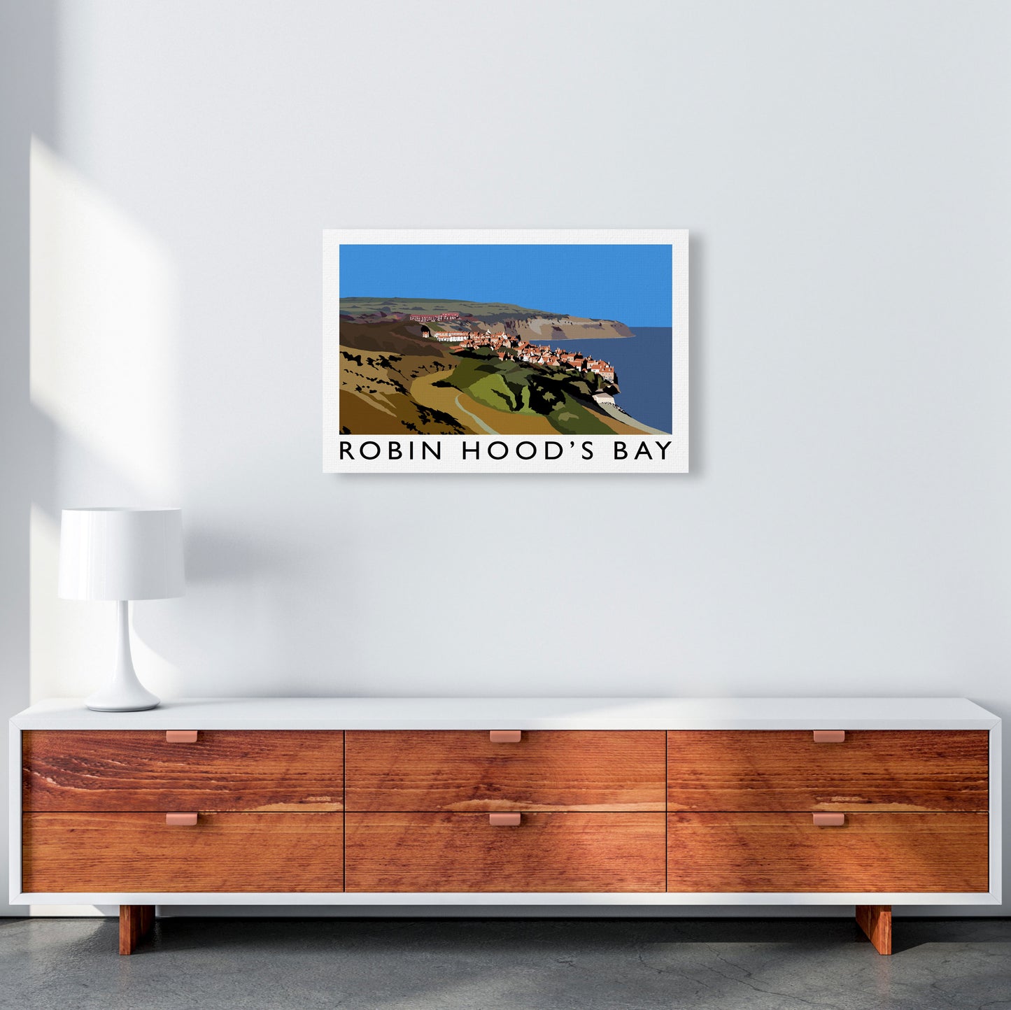 Robin Hood's Bay Art Print by Richard O'Neill A2 Canvas