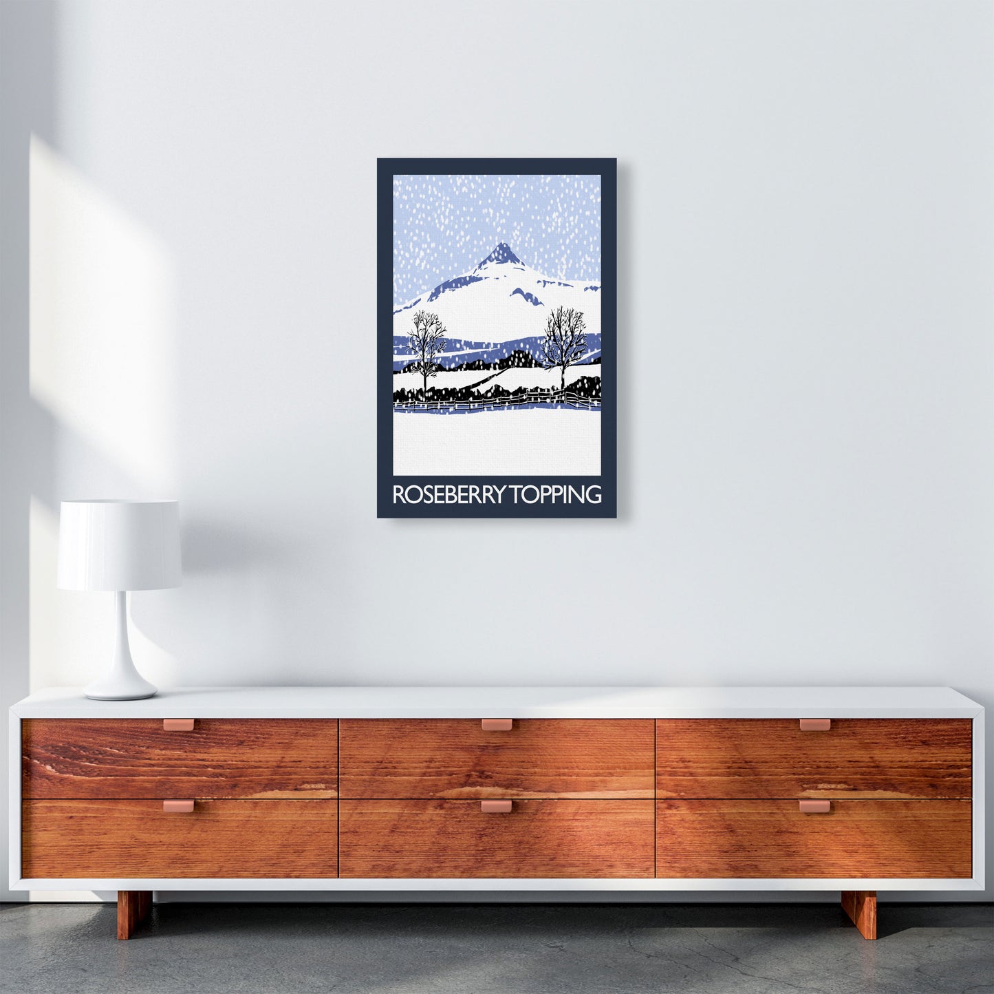 Roseberry Topping Art Print by Richard O'Neill A2 Canvas
