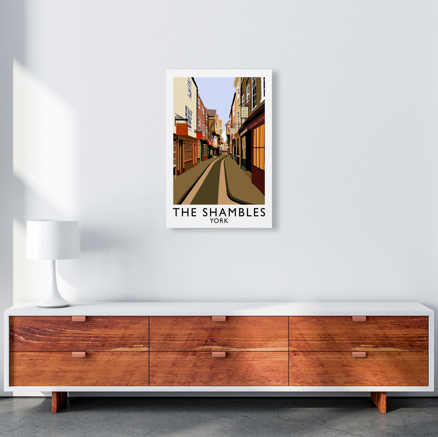 The Shambles York Framed Digital Art Print by Richard O'Neill A2 Canvas