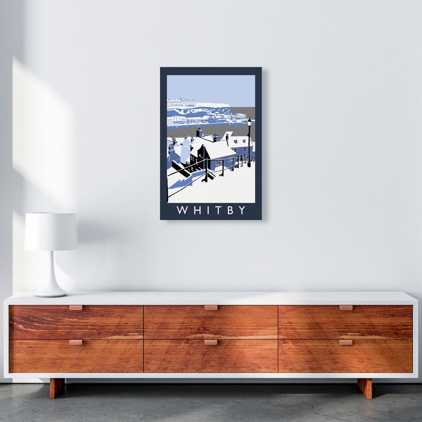 Whitby Framed Digital Art Print by Richard O'Neill A2 Canvas