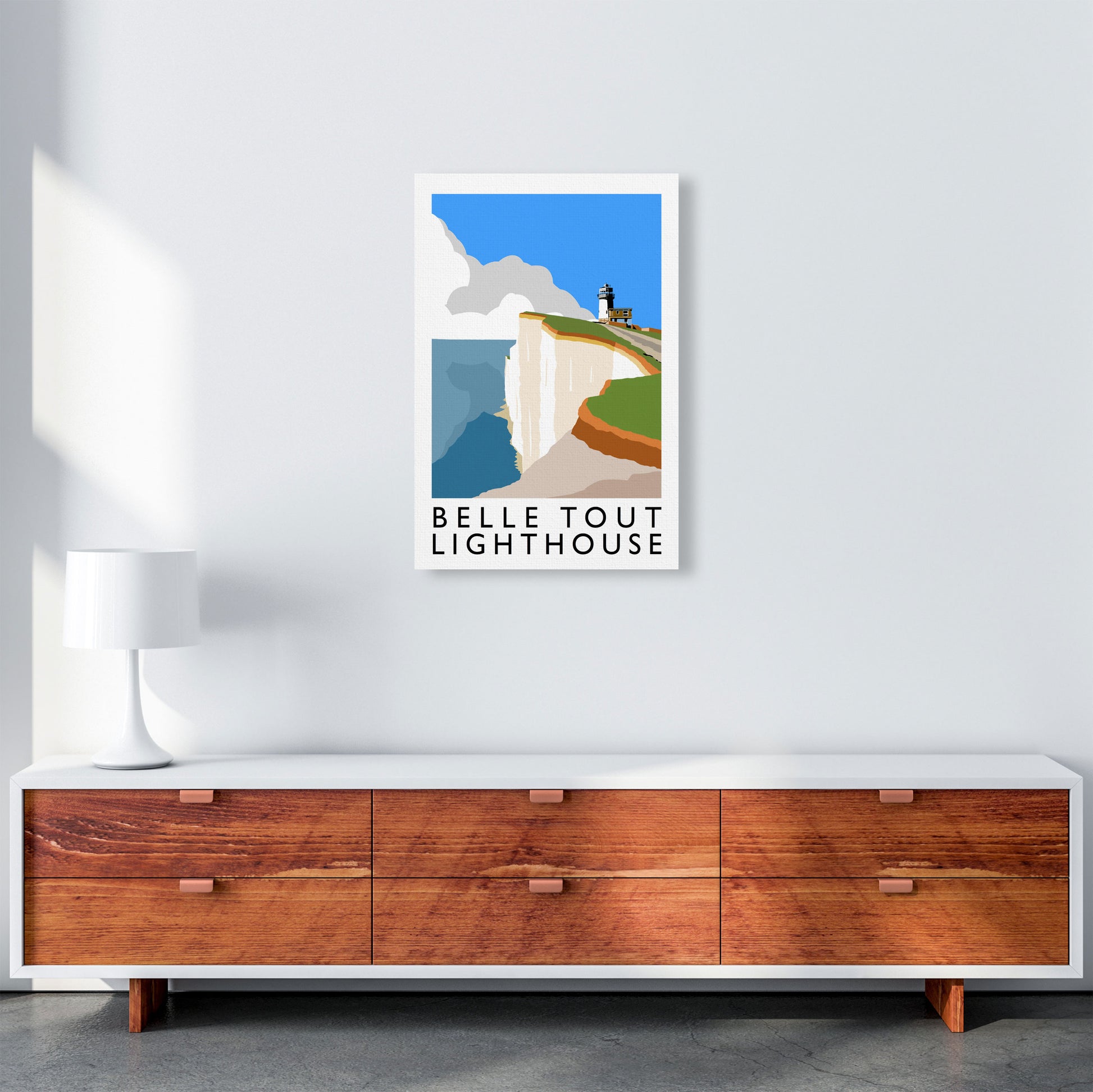 Belle Tout Lighthouse Framed Digital Art Print by Richard O'Neill A2 Canvas