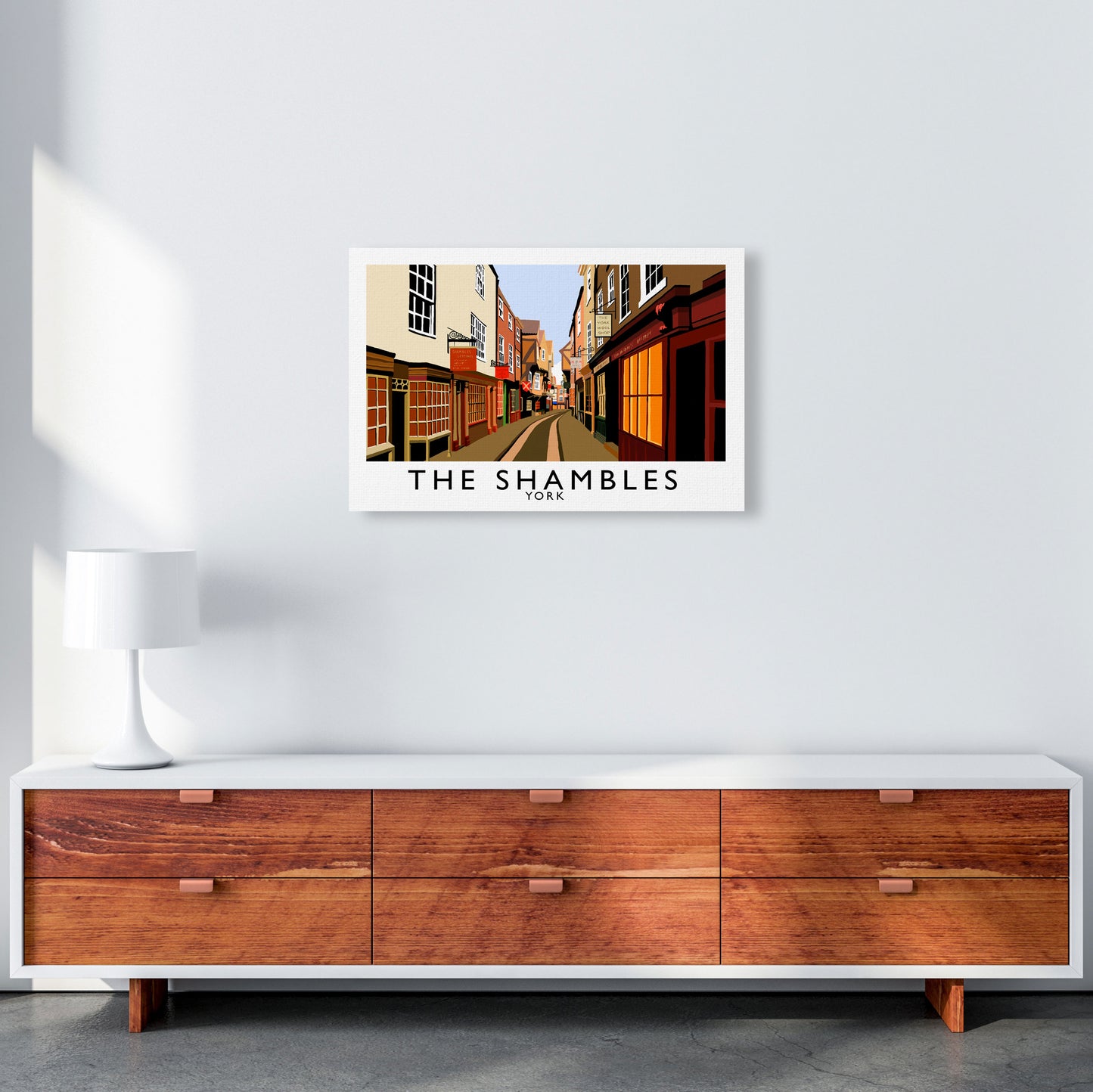 The Shambles by Richard O'Neill Yorkshire Art Print, Vintage Travel Poster A2 Canvas