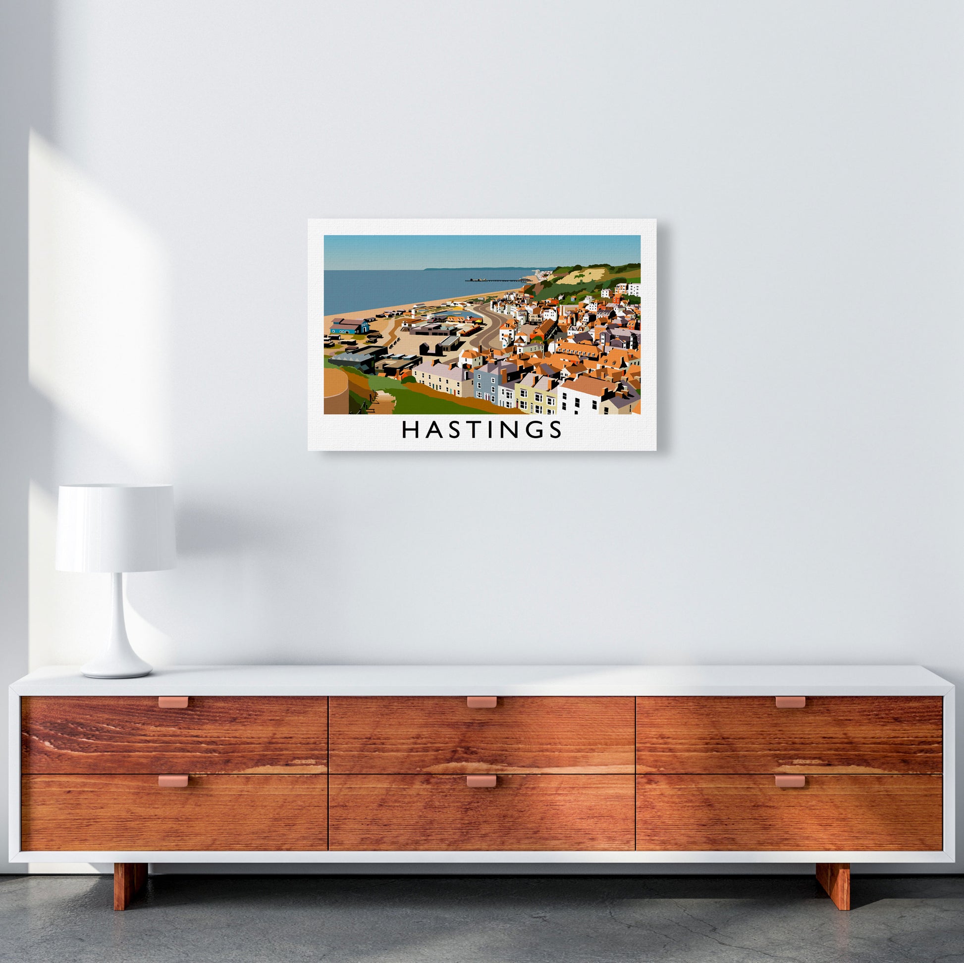 Hastings Framed Digital Art Print by Richard O'Neill A2 Canvas