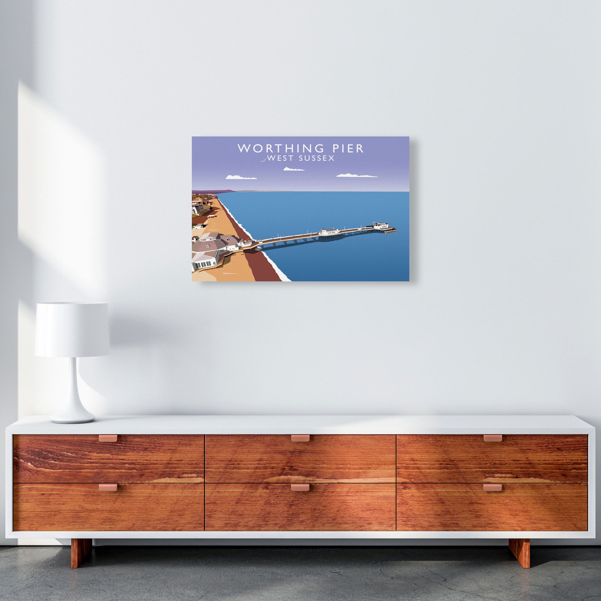 Worthing Pier by Richard O'Neill A2 Canvas