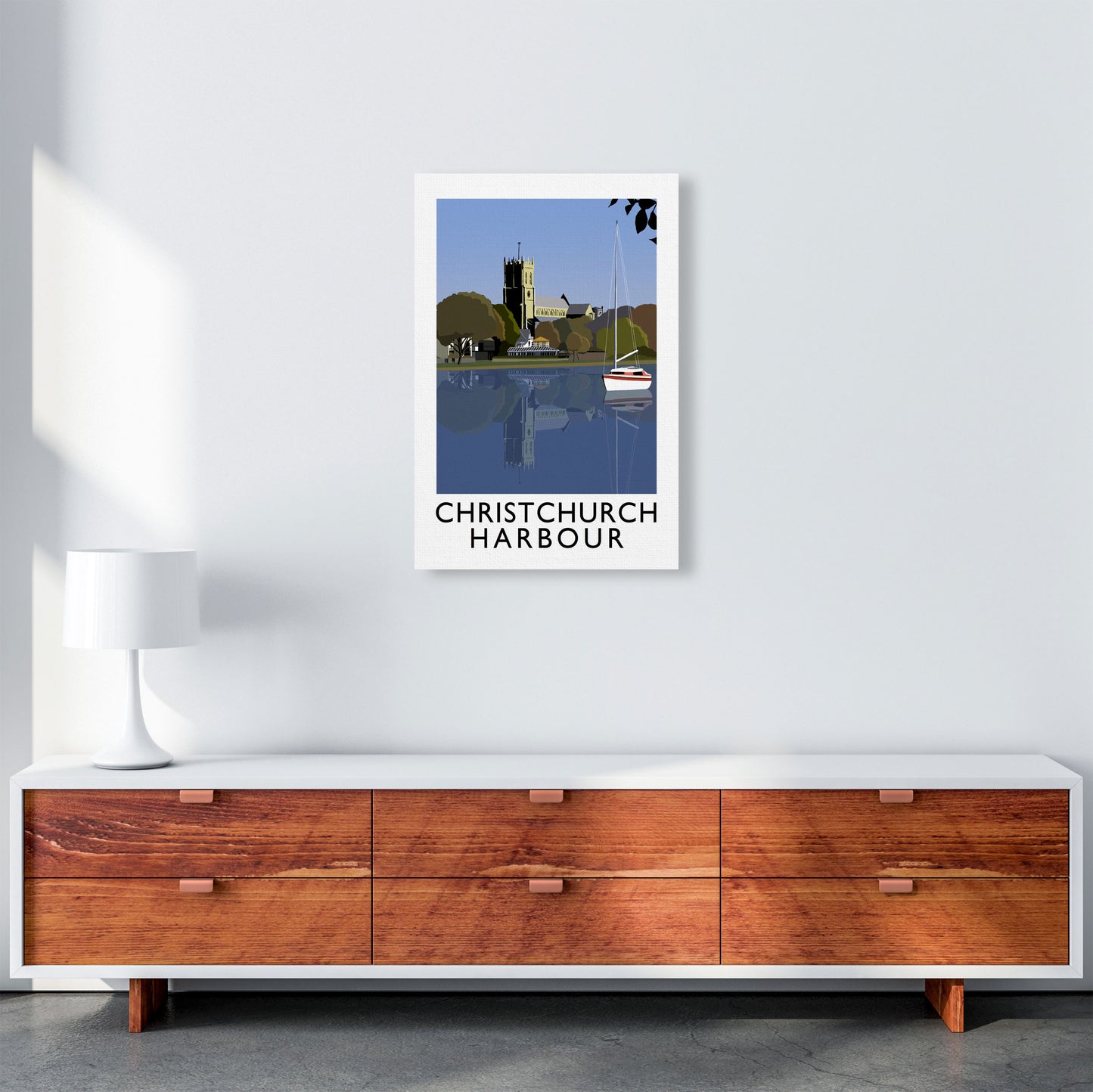 Christchurch Harbour Framed Digital Art Print by Richard O'Neill A2 Canvas
